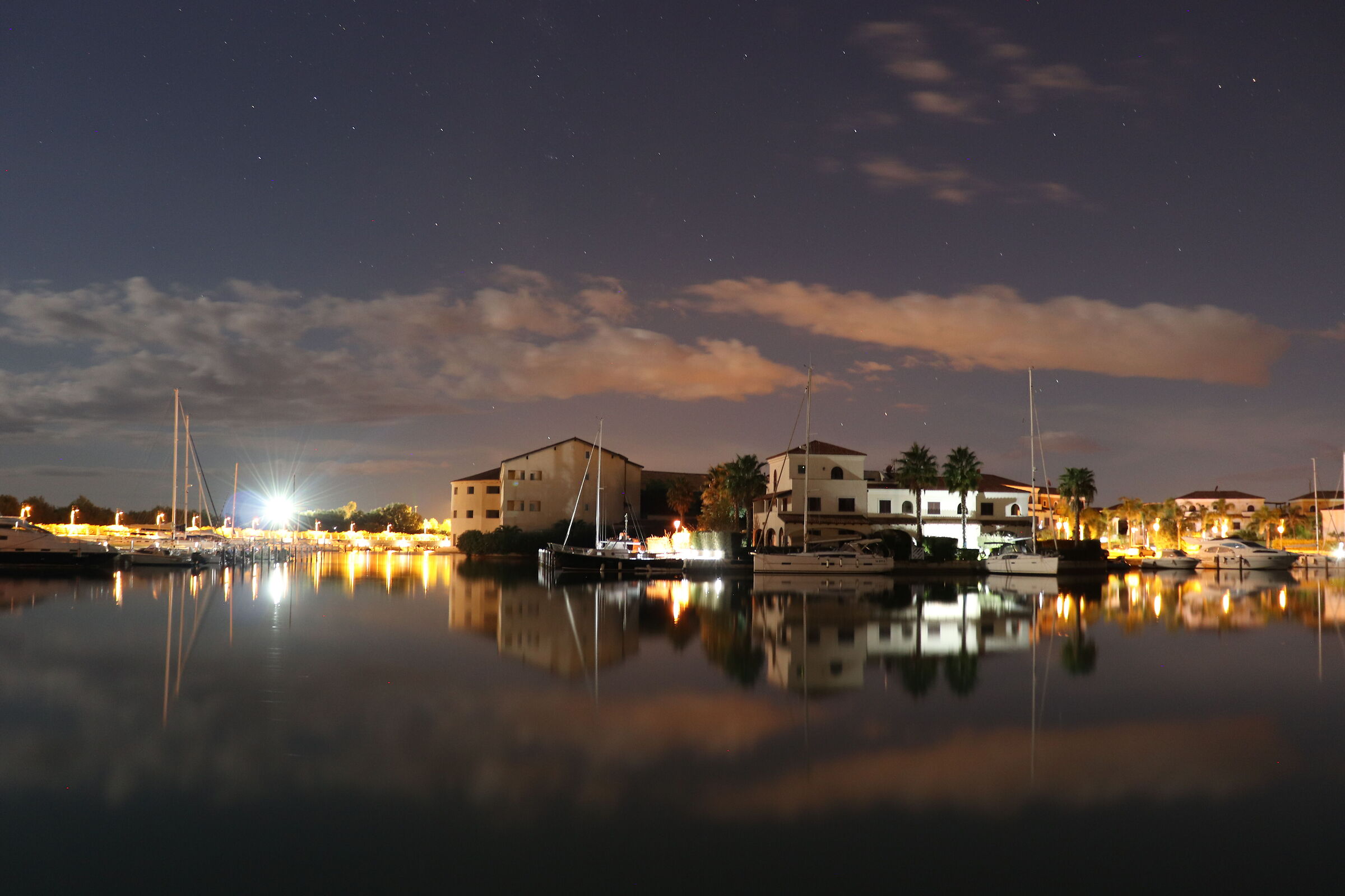 Port at night