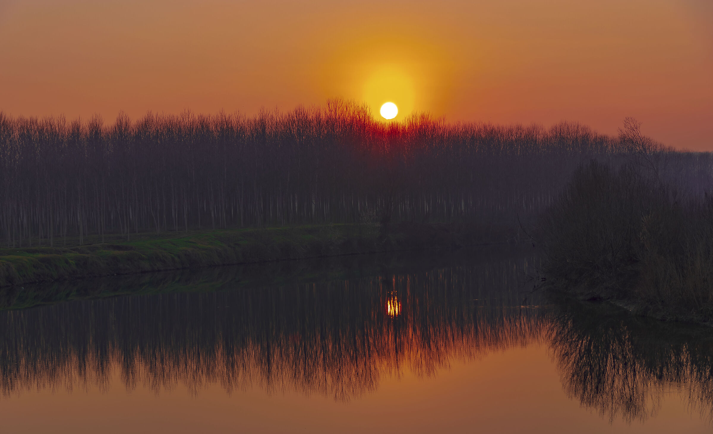 Sunset over the Bormida