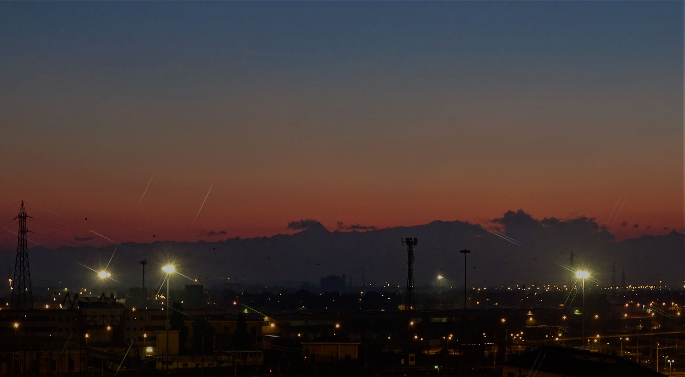 tramonto sulla citta'