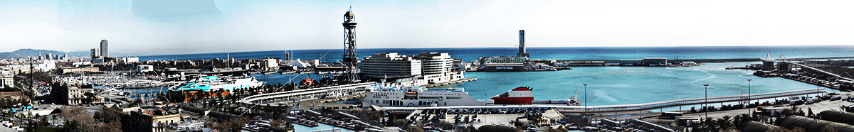 vista barcellona da giardini miramar