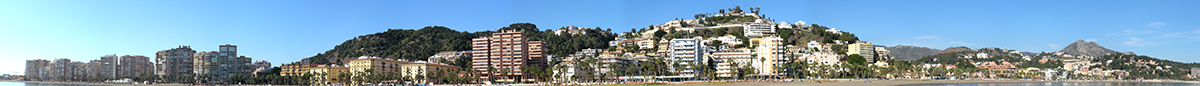 malaga dalla spiaggia
