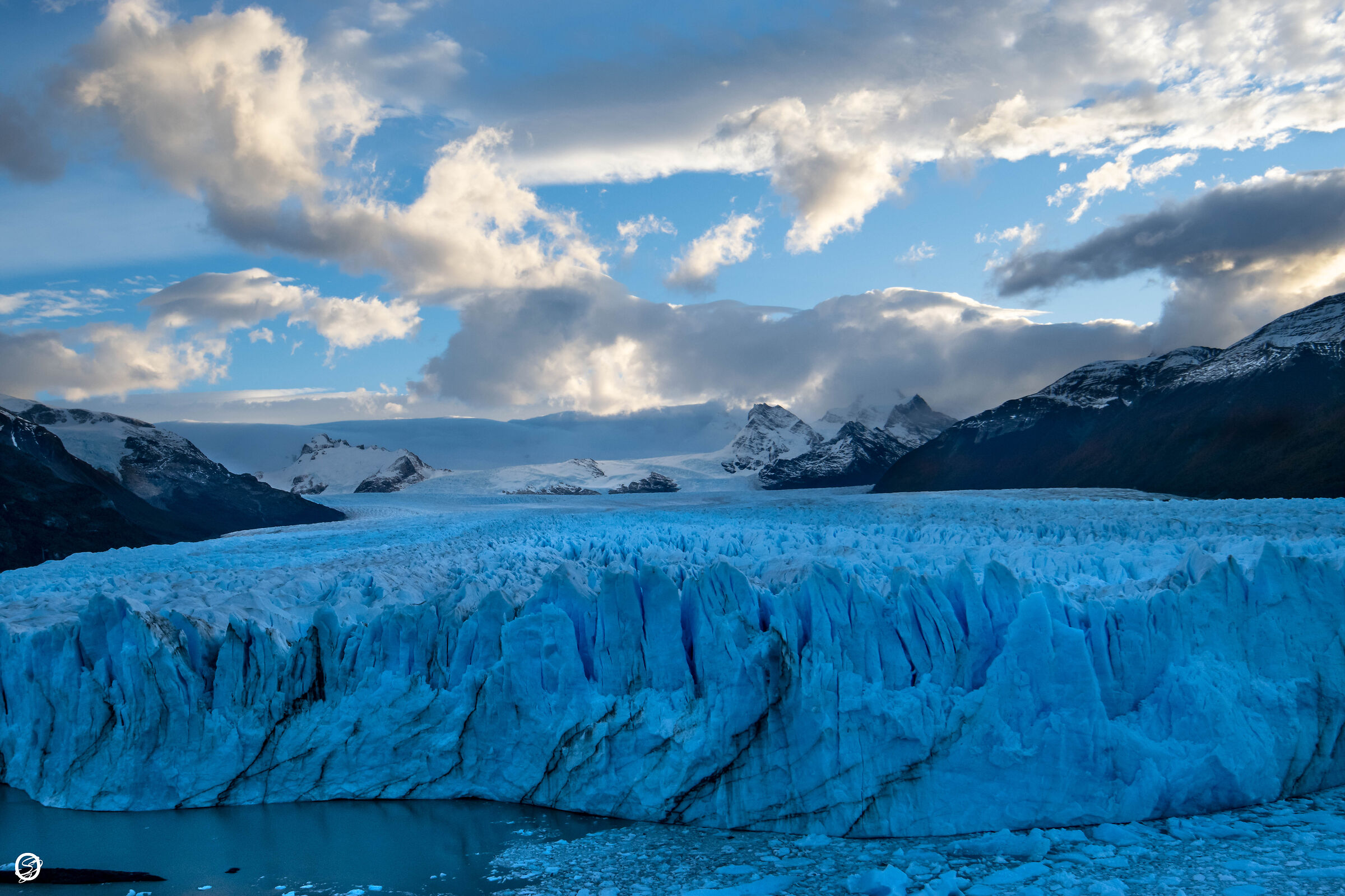 the lights drop on the Perito Moreno