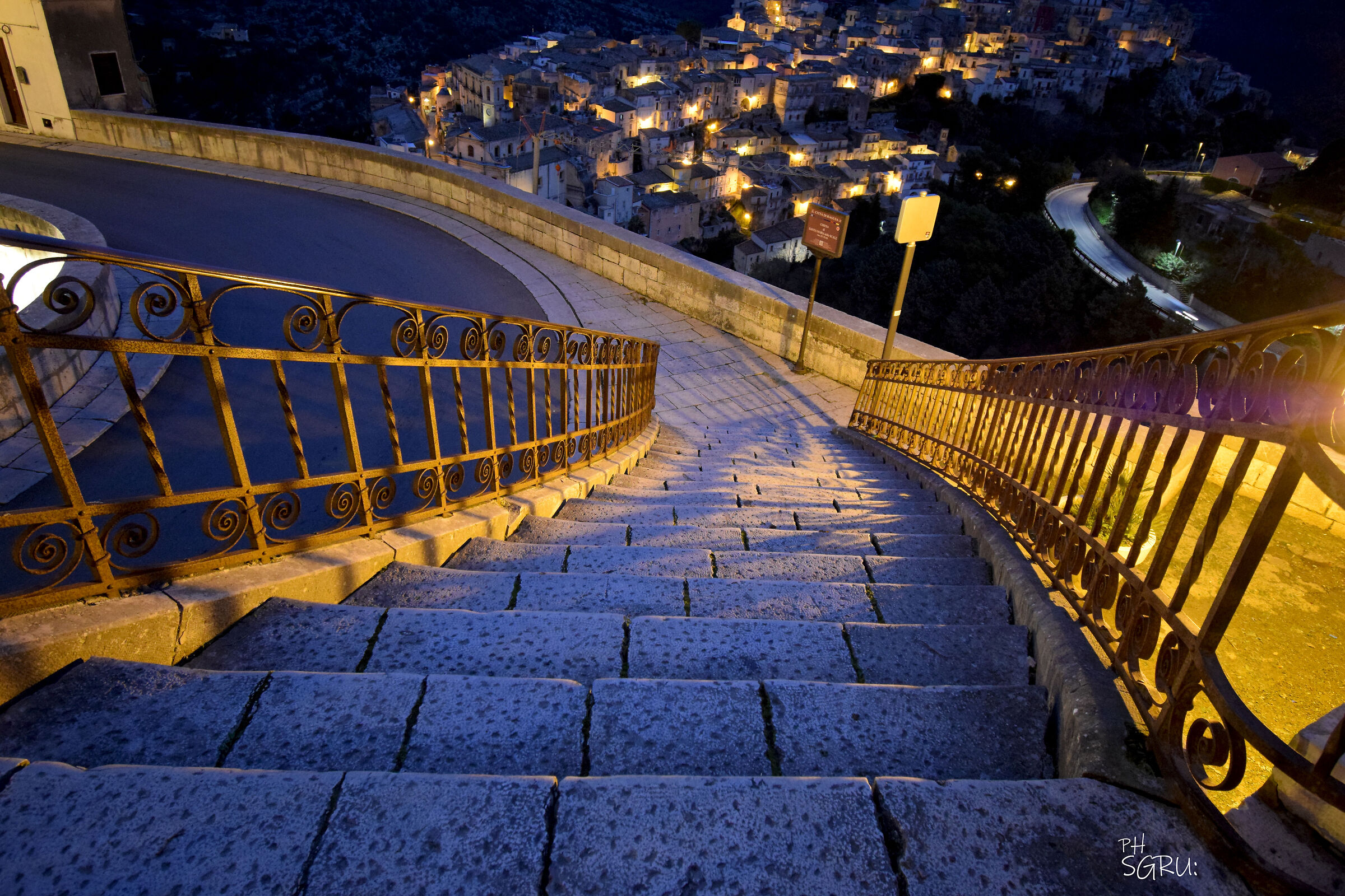 stairs at dawn