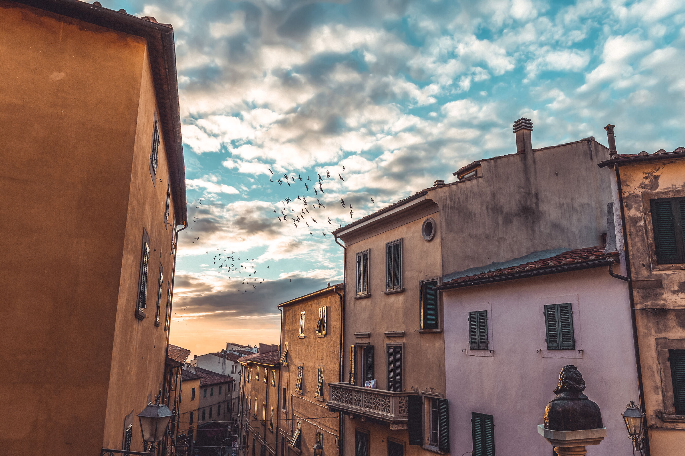 The poet's gaze on the village