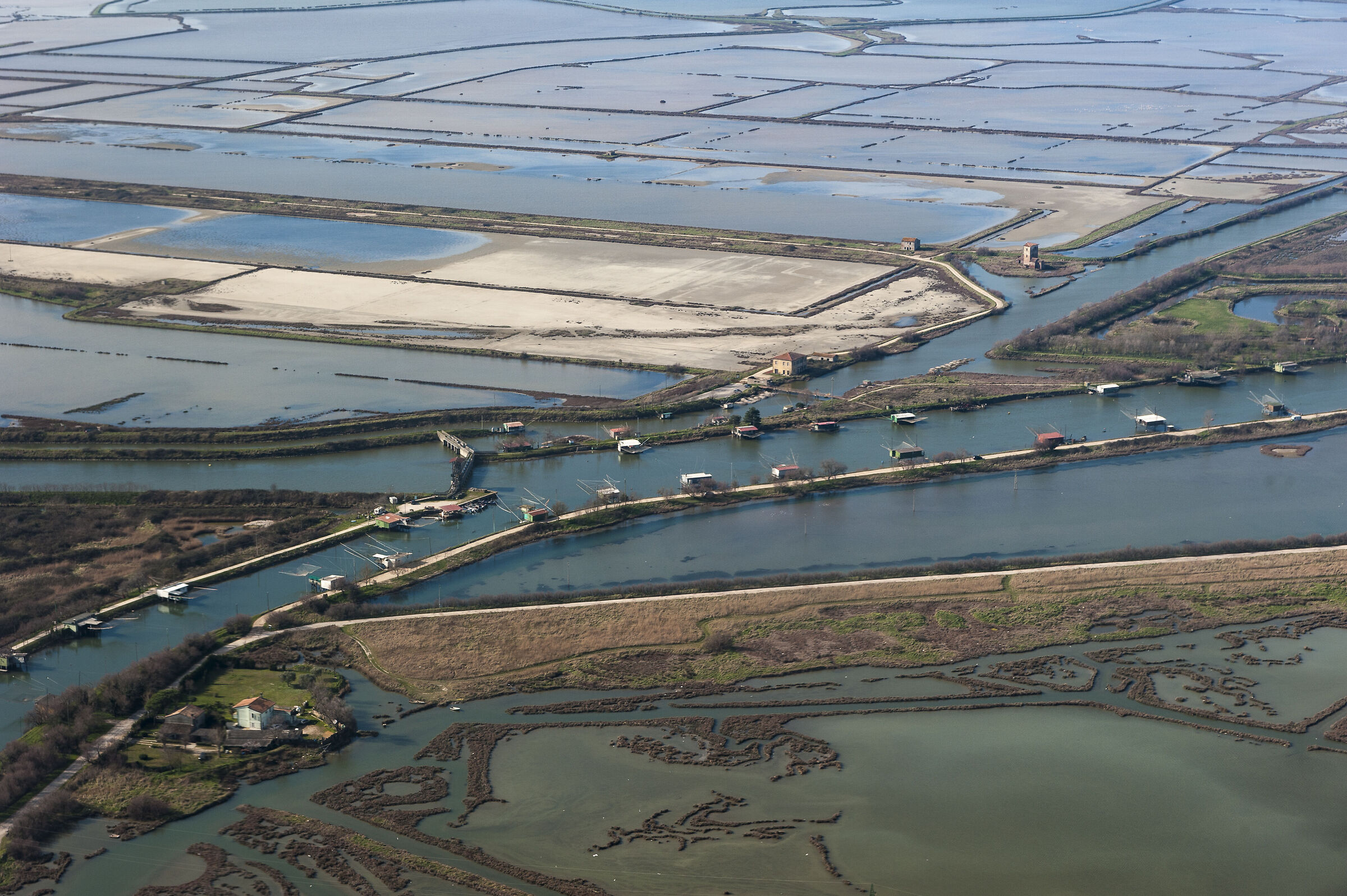 Volo sulle Valli di Comacchio