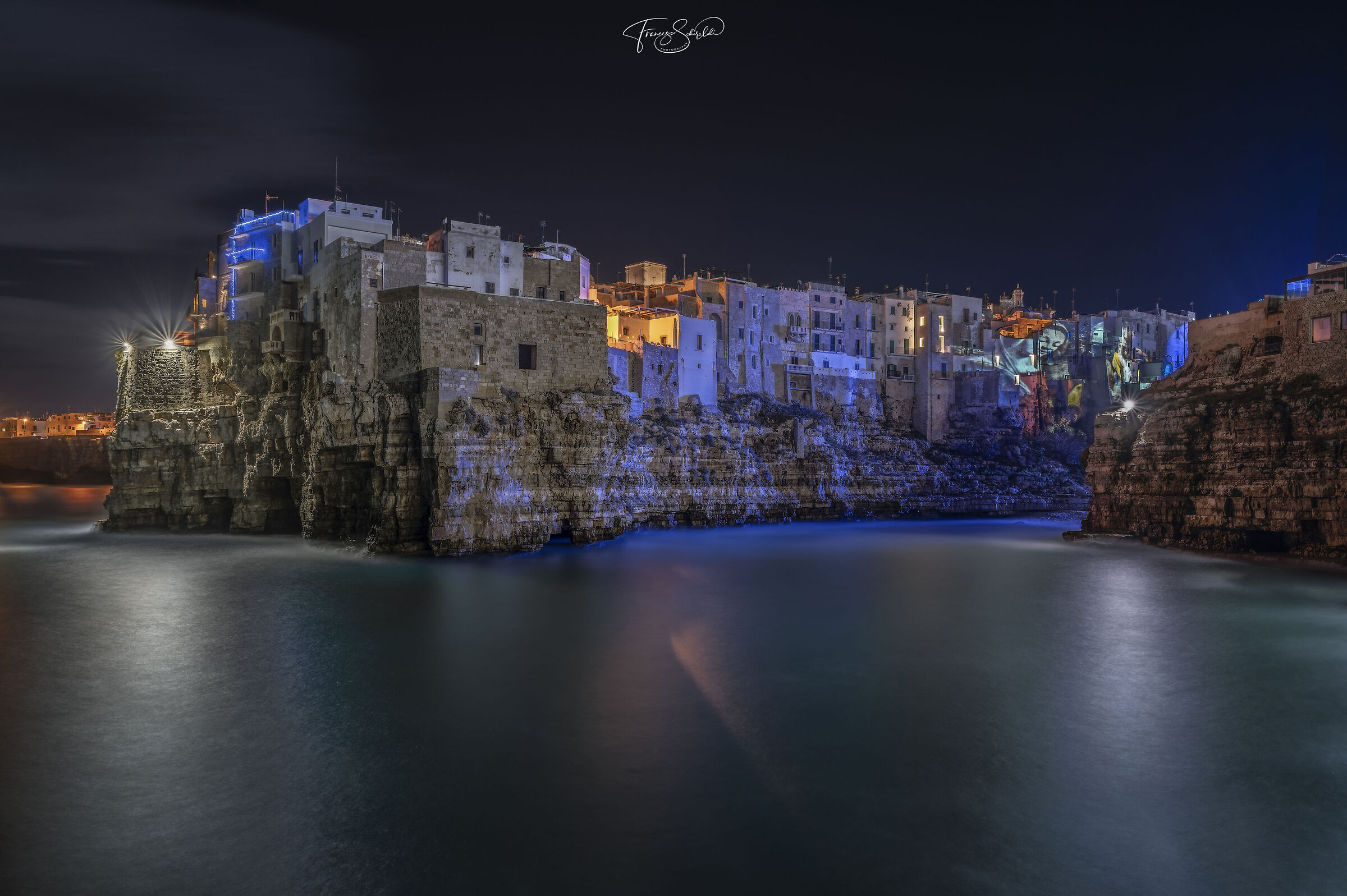 Polignano a Mare in una notte d'inverno