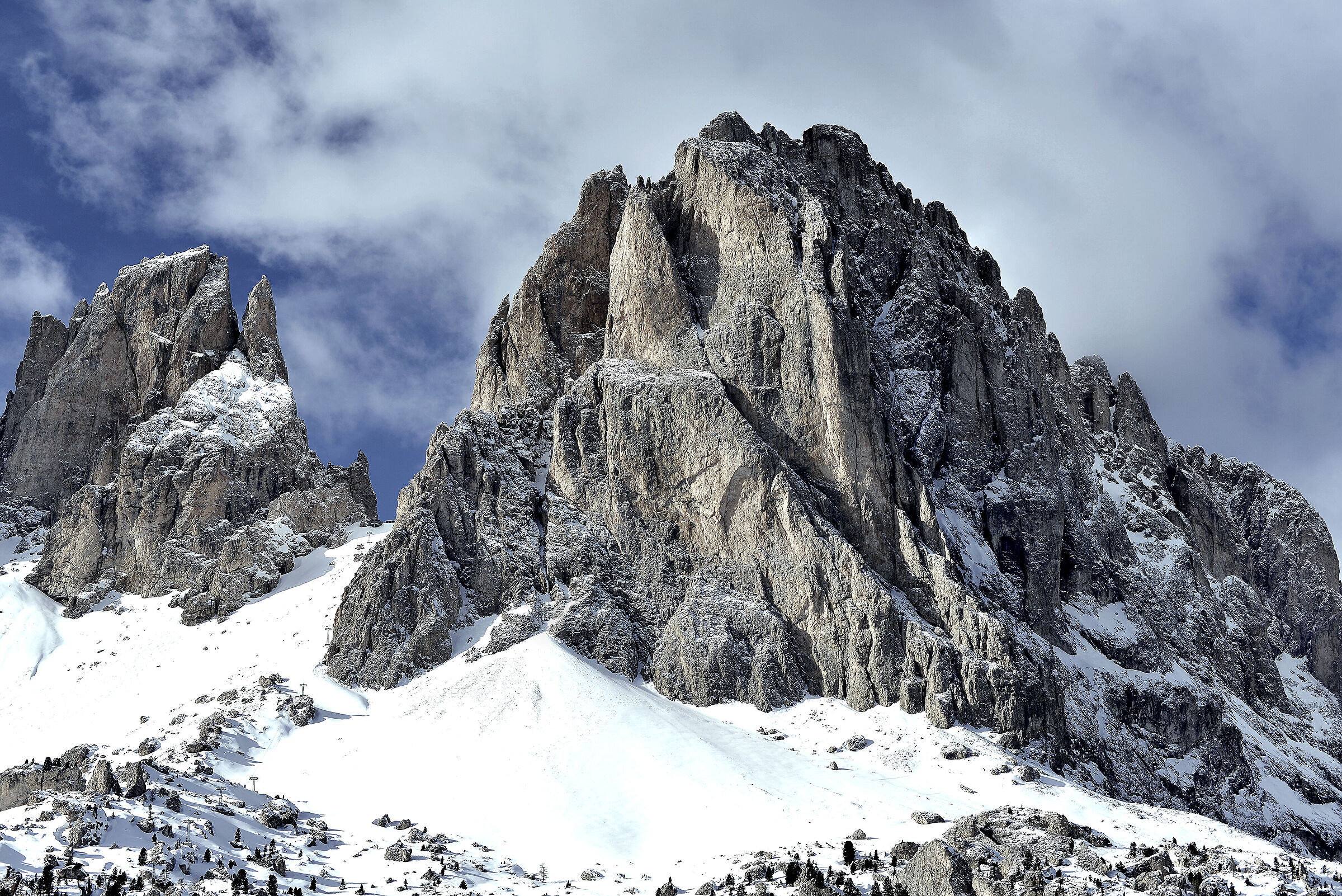 Glimpse of Passo Sella