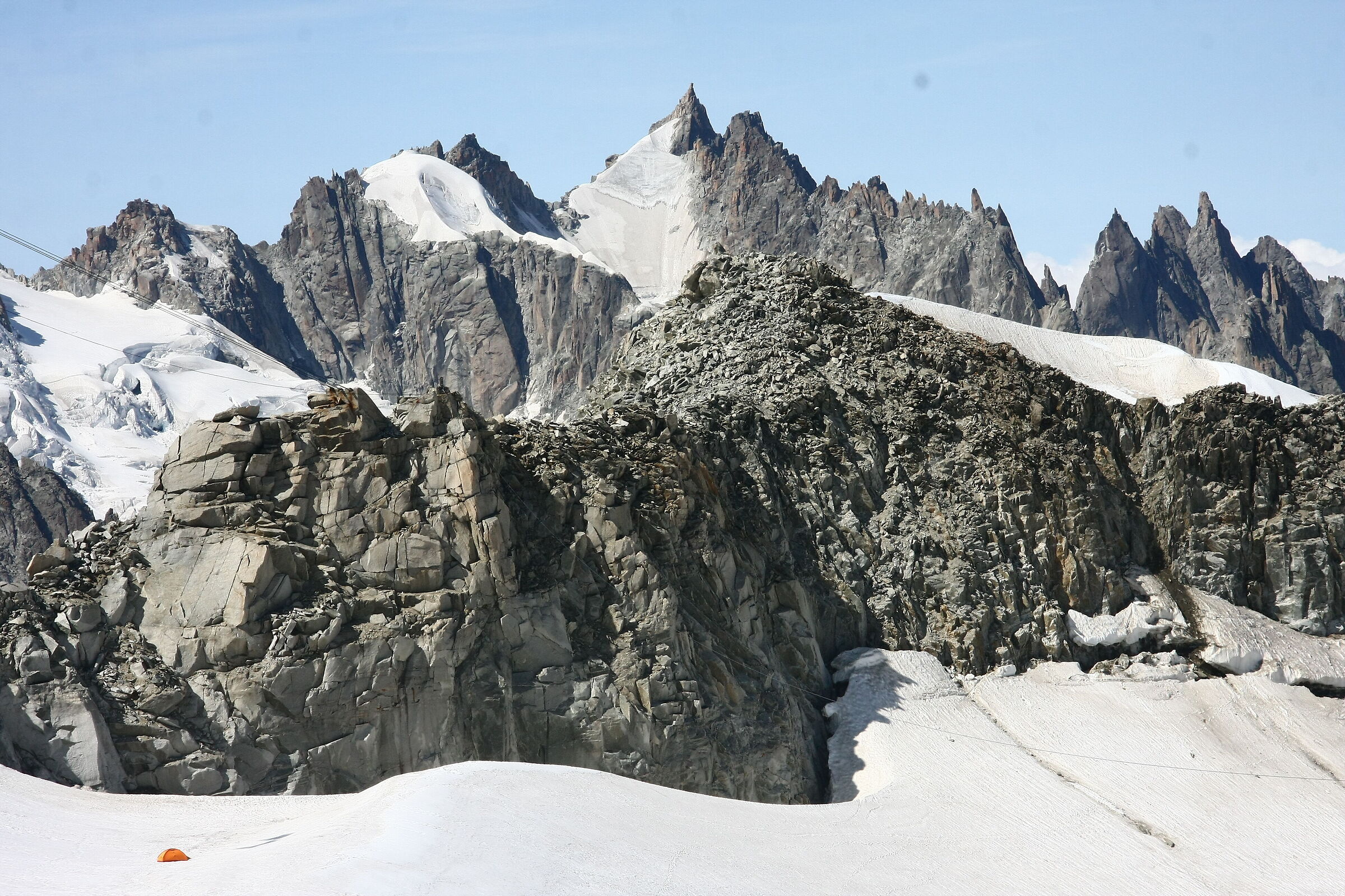 camping on mont blanc