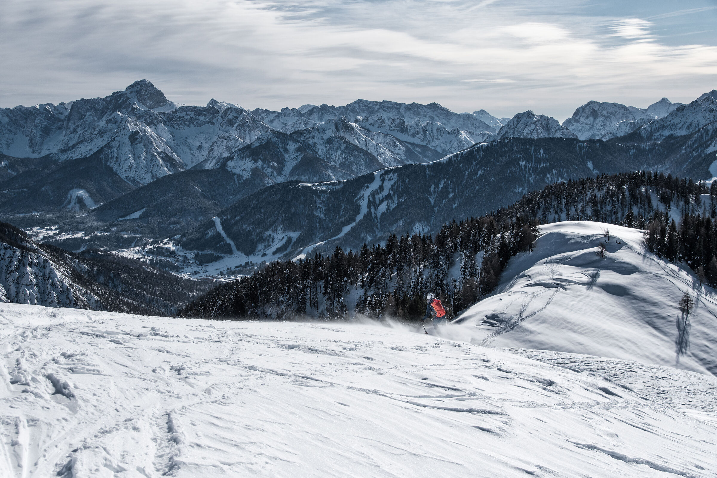 downhill from Mount Acomizza