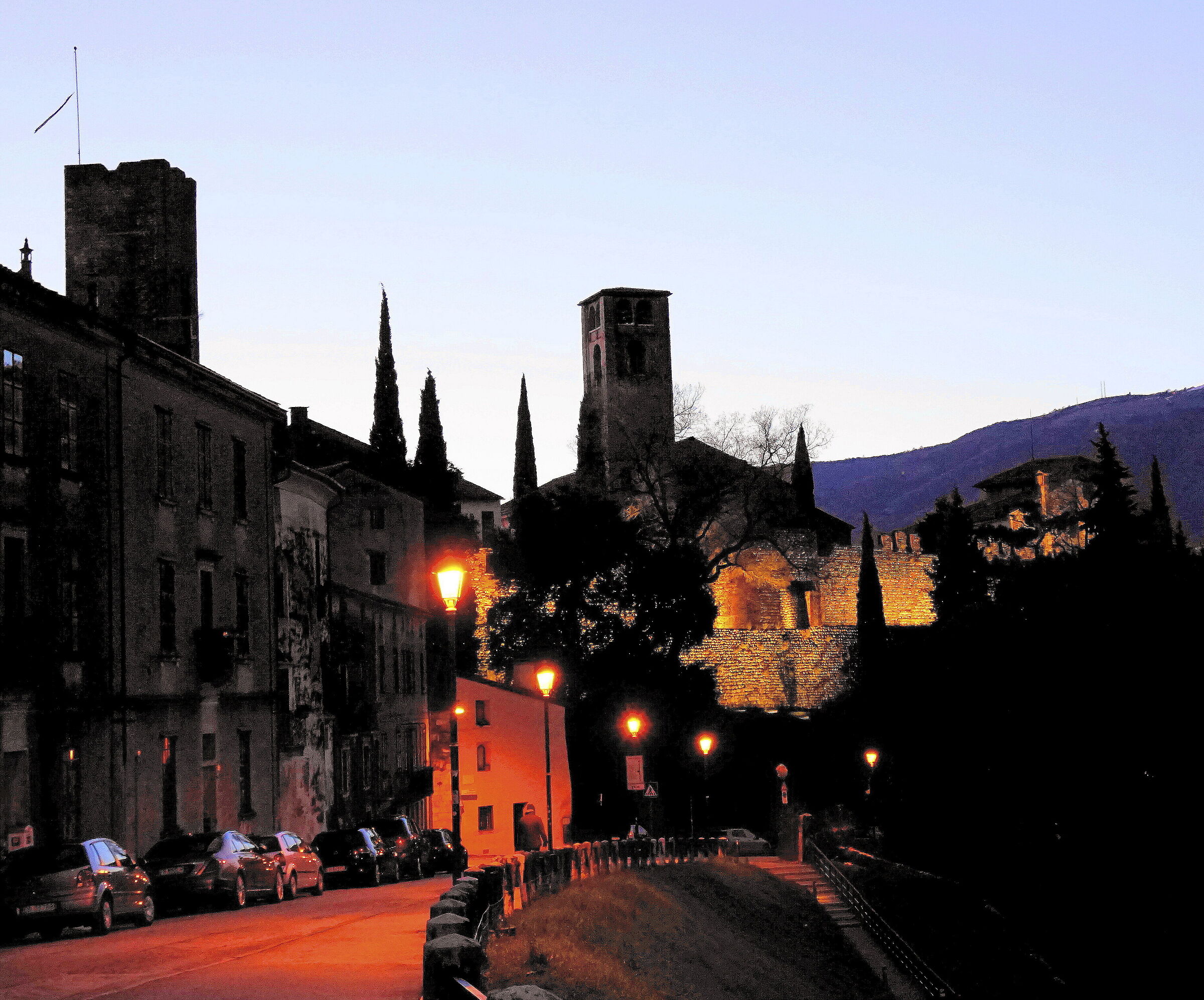 Bassano Castello al tramonto