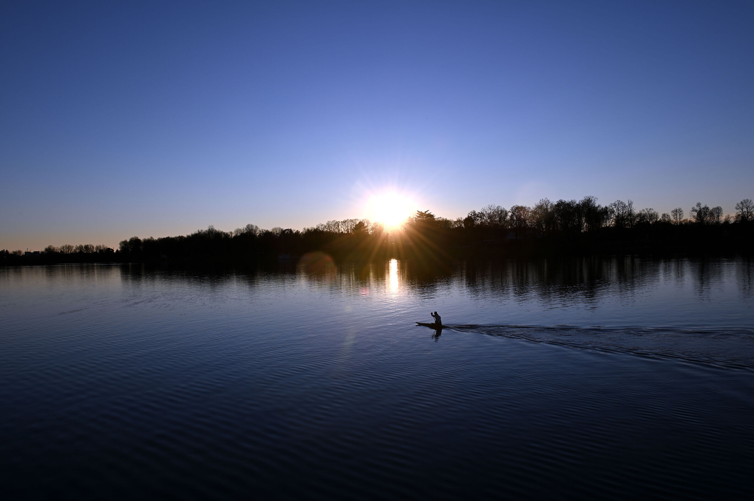 Pagaiare in completo relax