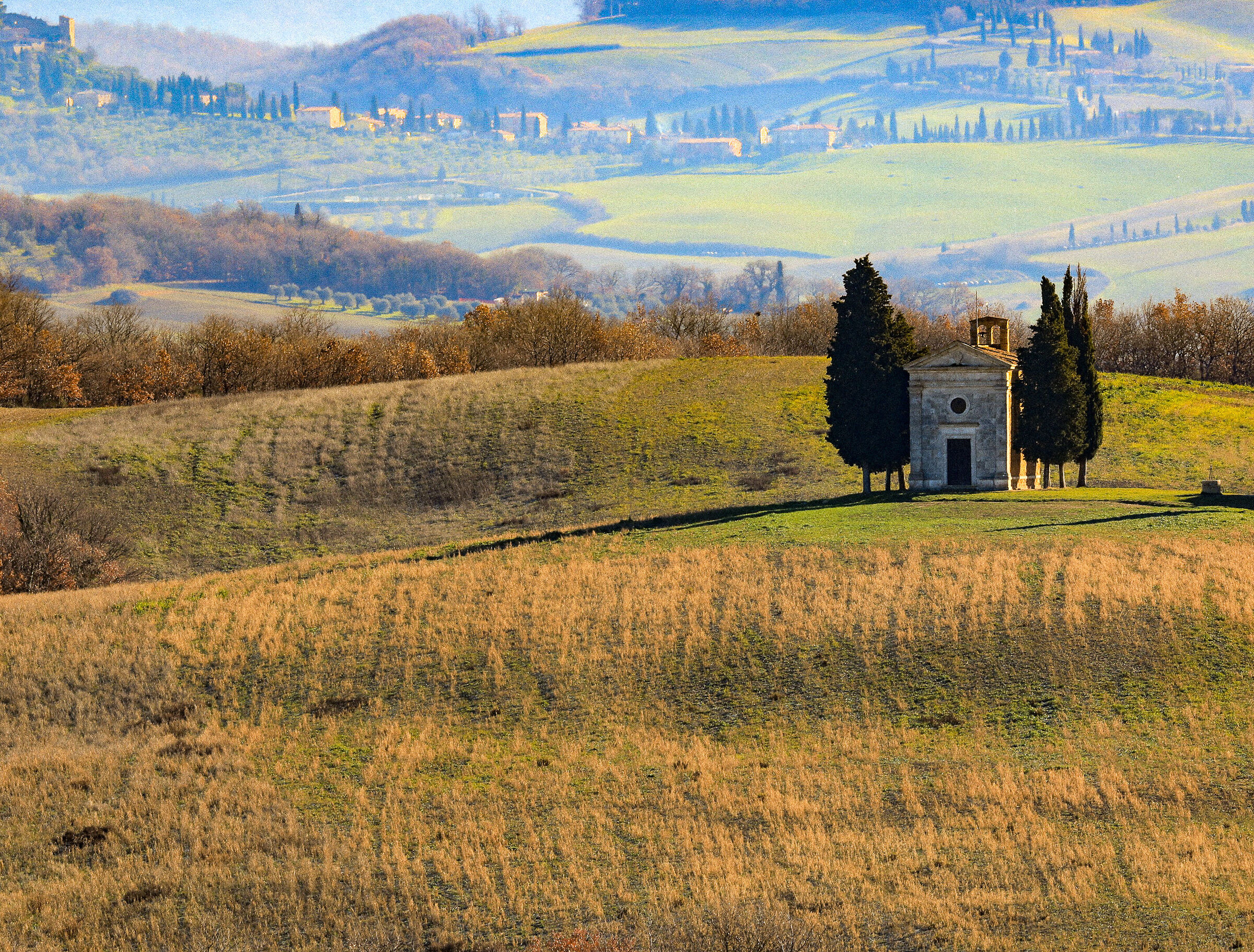 Small church in the Val d'Orcia