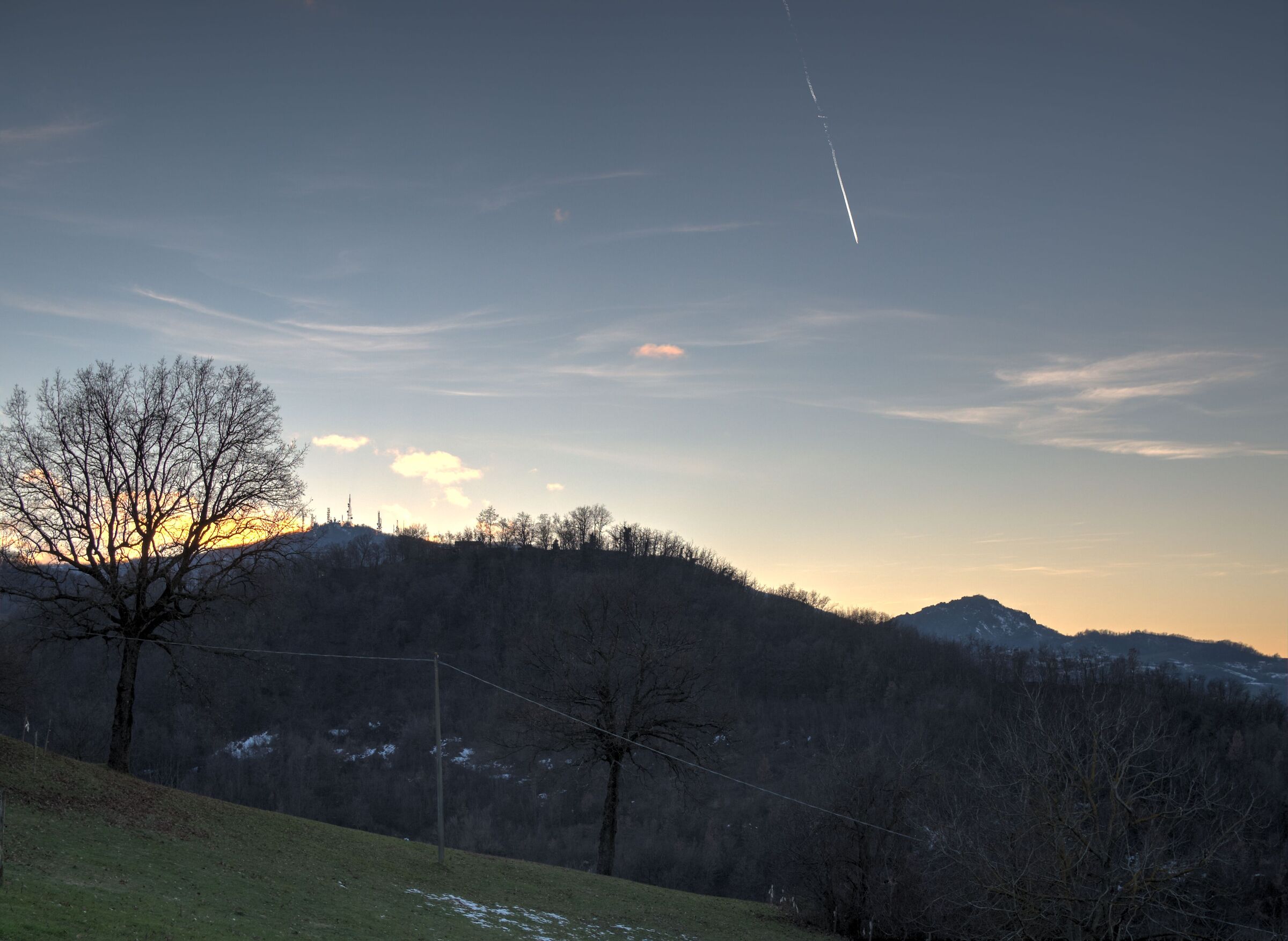 Tramonto guardando il Monte Canate (pr)