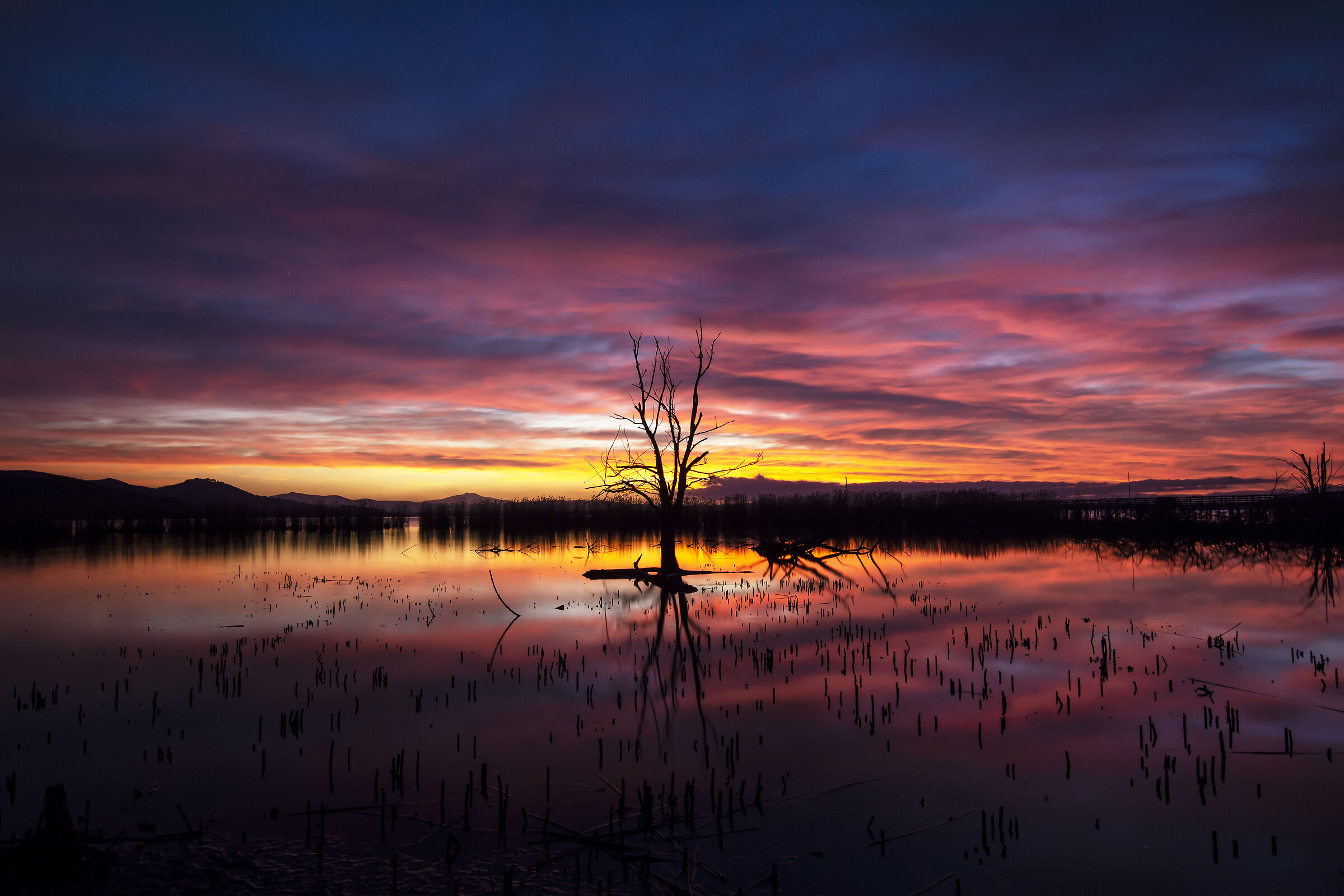 sunset at the lake