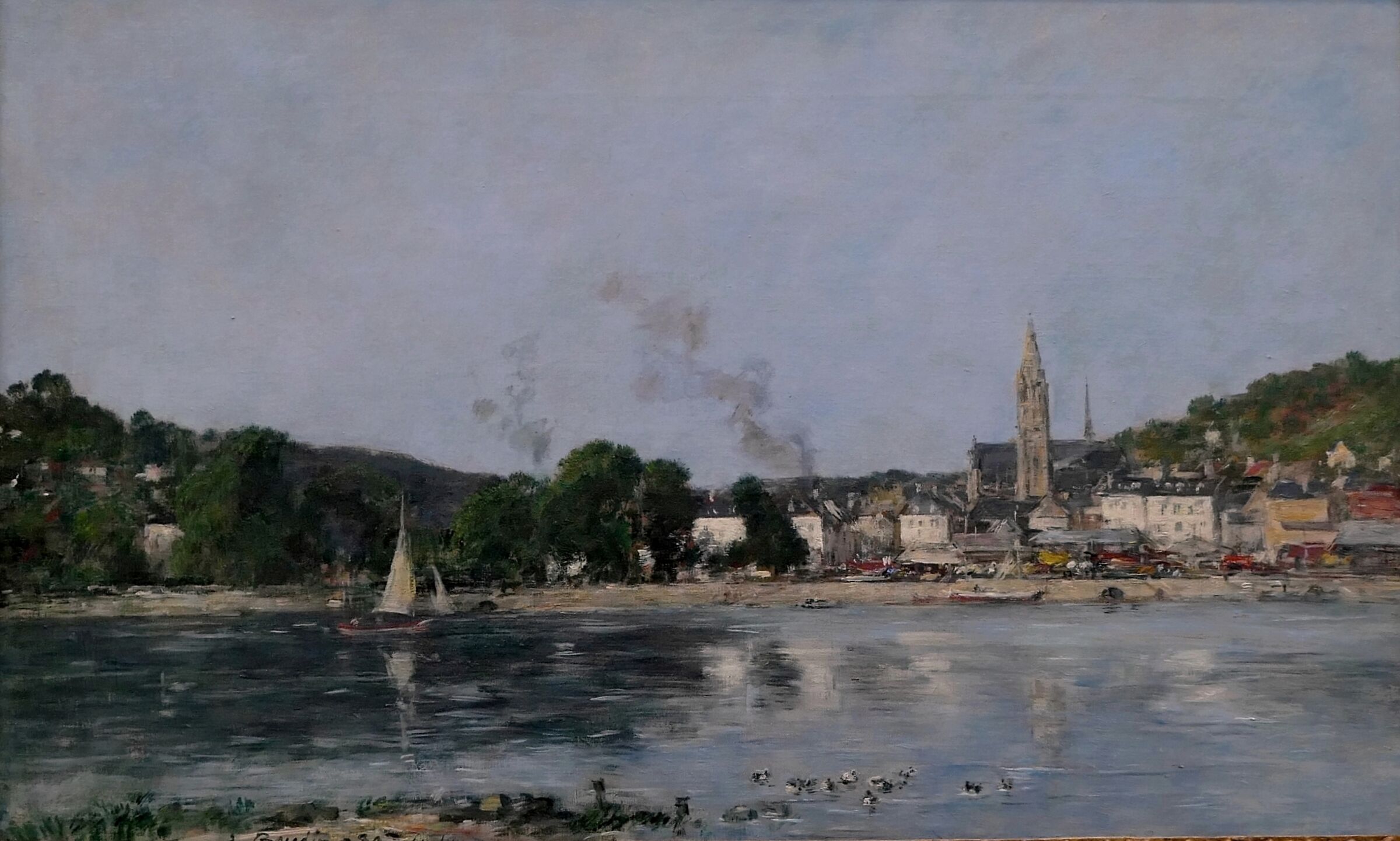 Eugène Boudin "Animaux dans une mare"