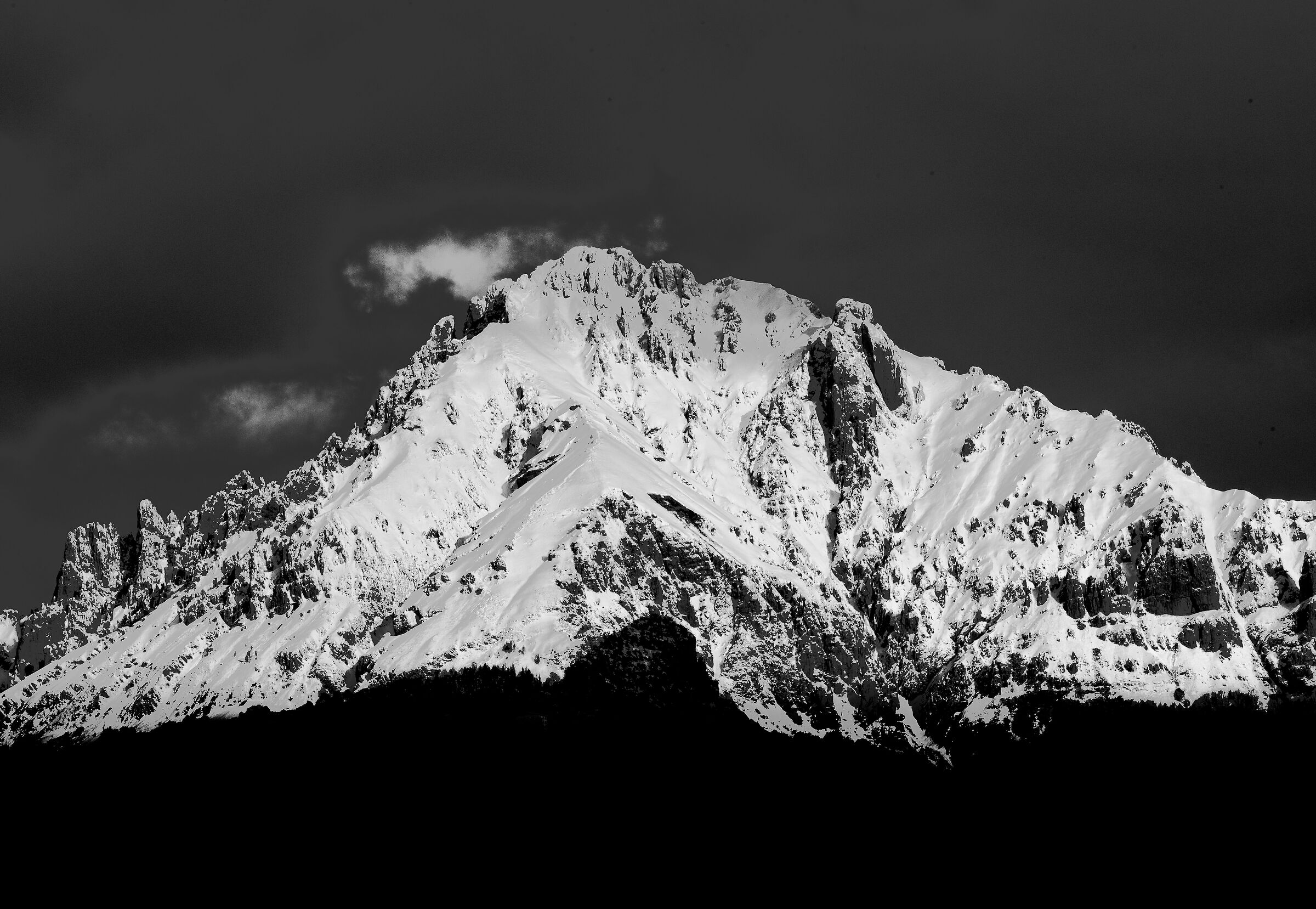 Grigna meirdionale in bianco e nero