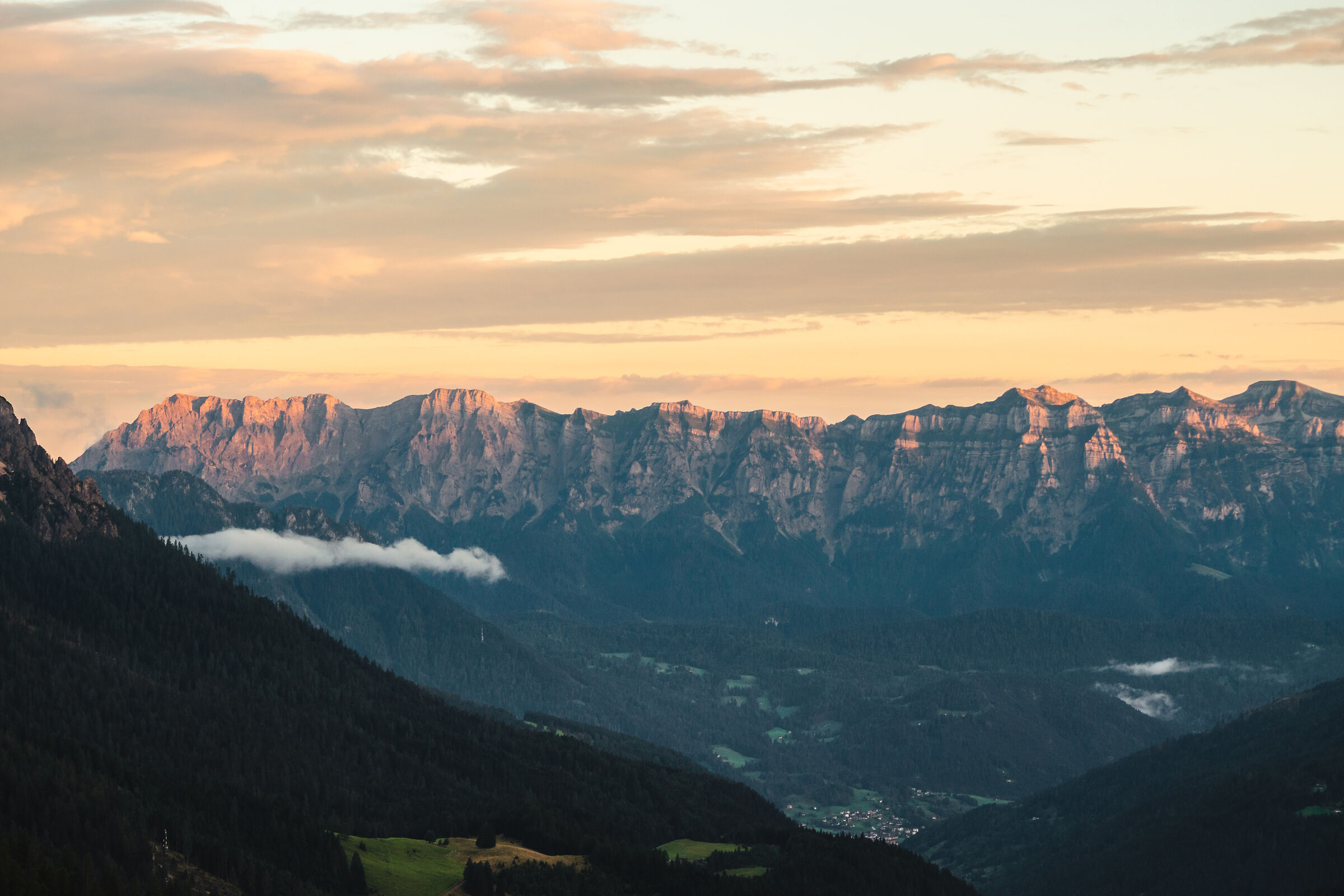 Sunset over the Dolomites