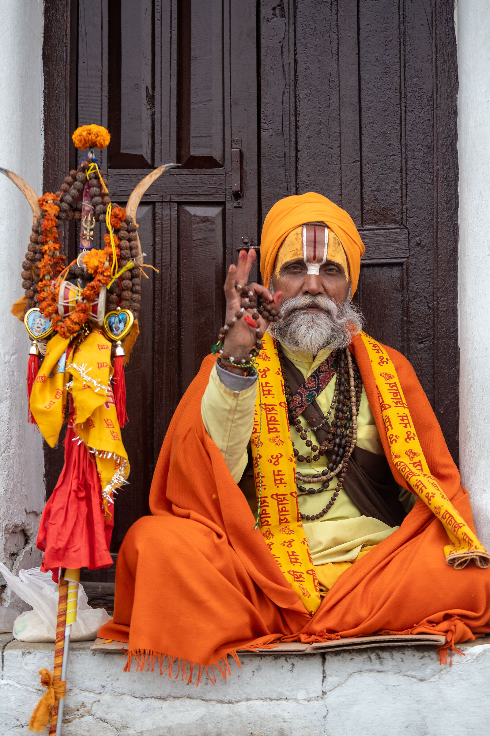 Babaji nel tempio di Pashupatinath