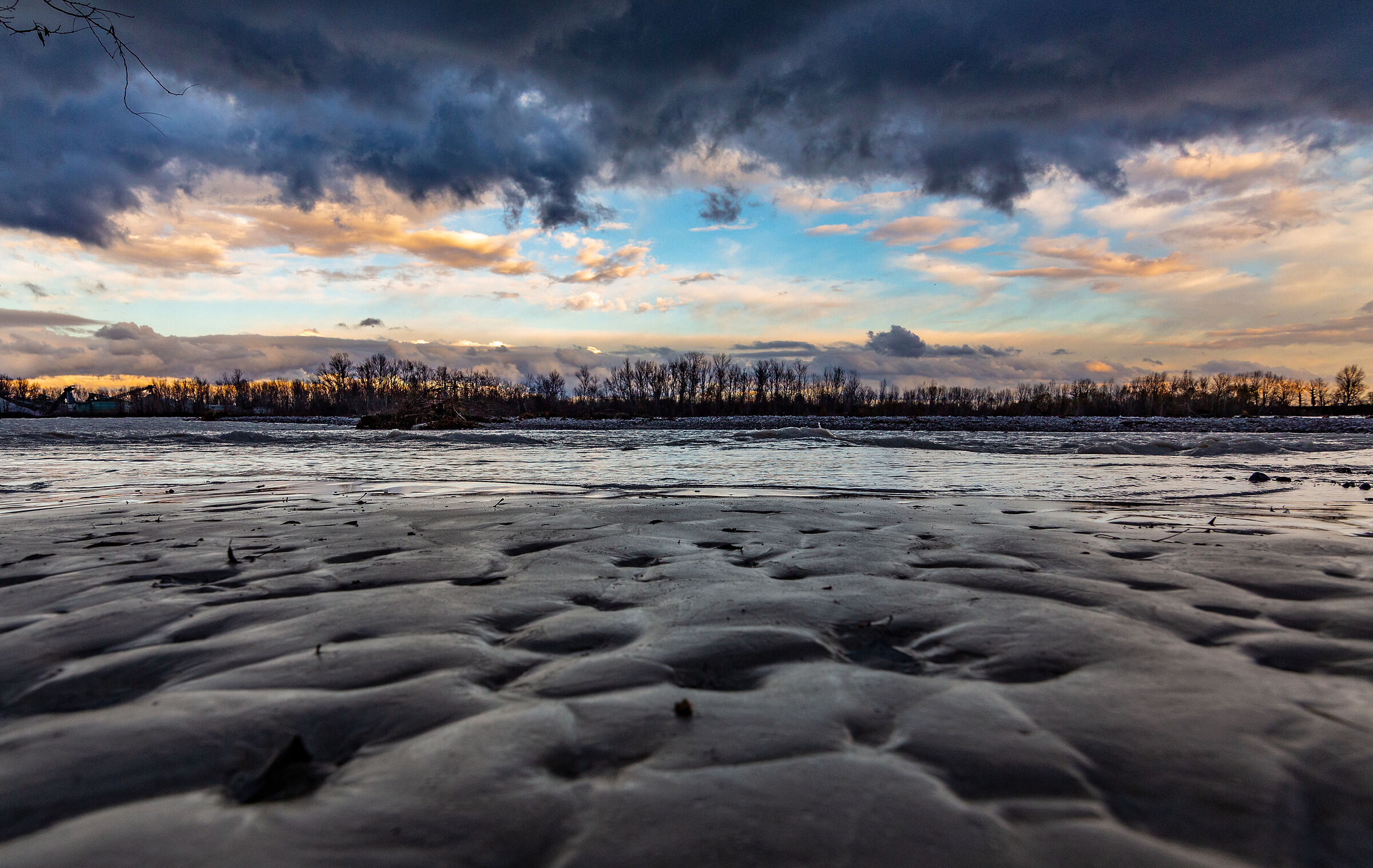 Il Meduna, la piena.