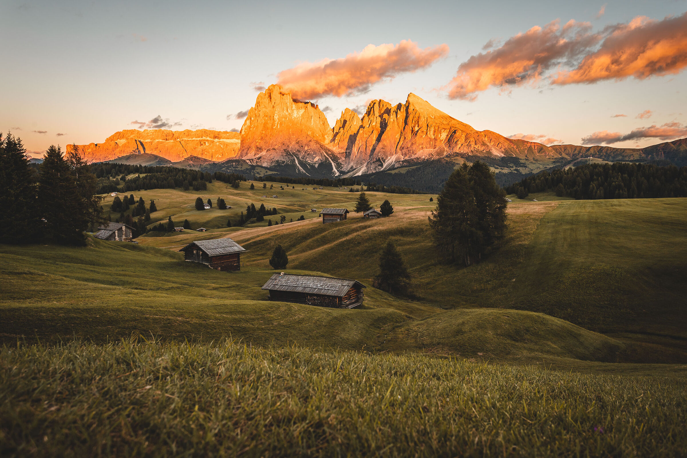 Sunset at the Alpe di Siusi