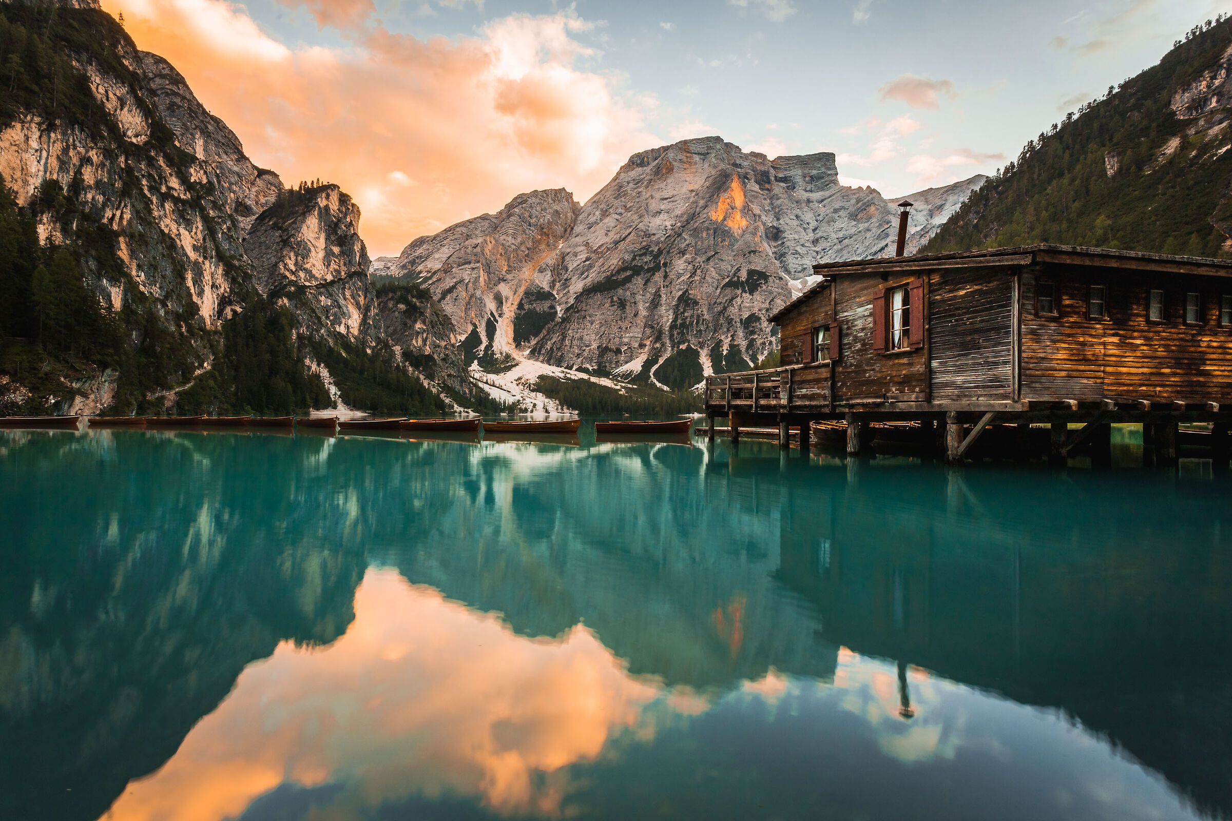 Sunset at Lake Braies