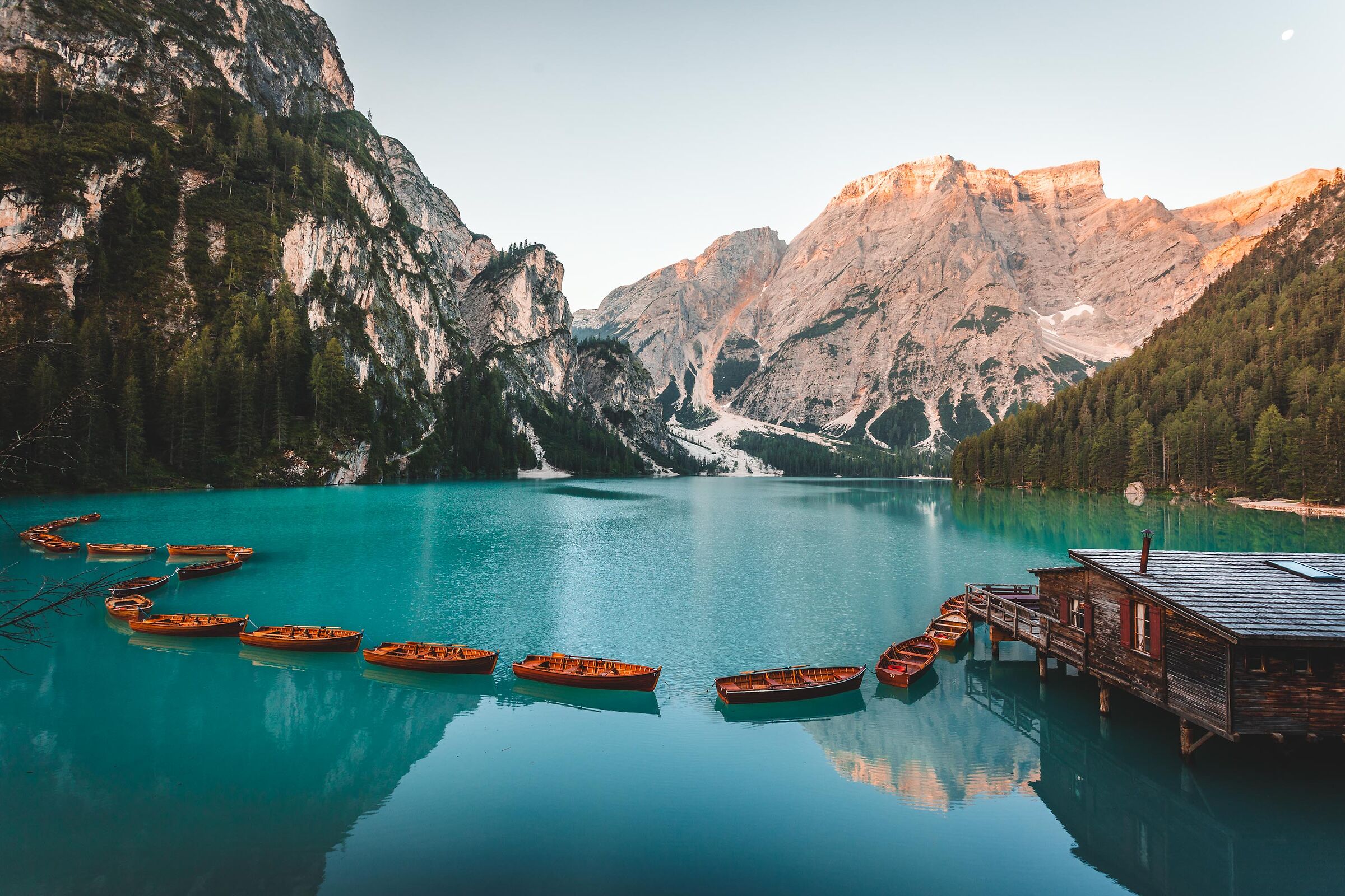 Sunrise at Lake Braies