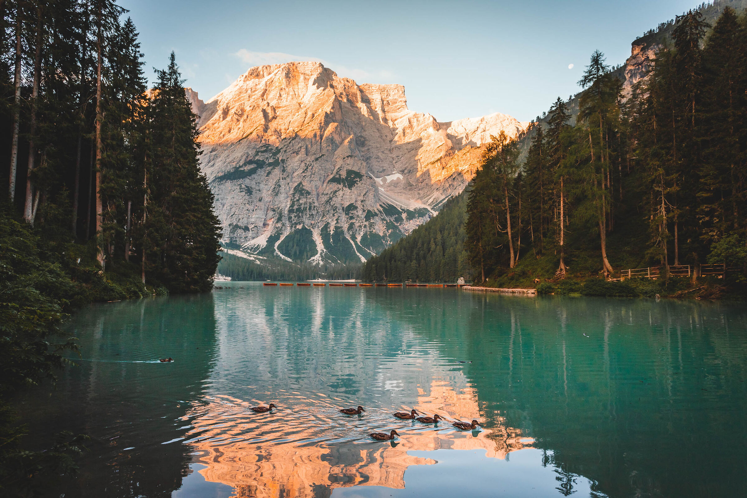 Sunrise at Lake Braies