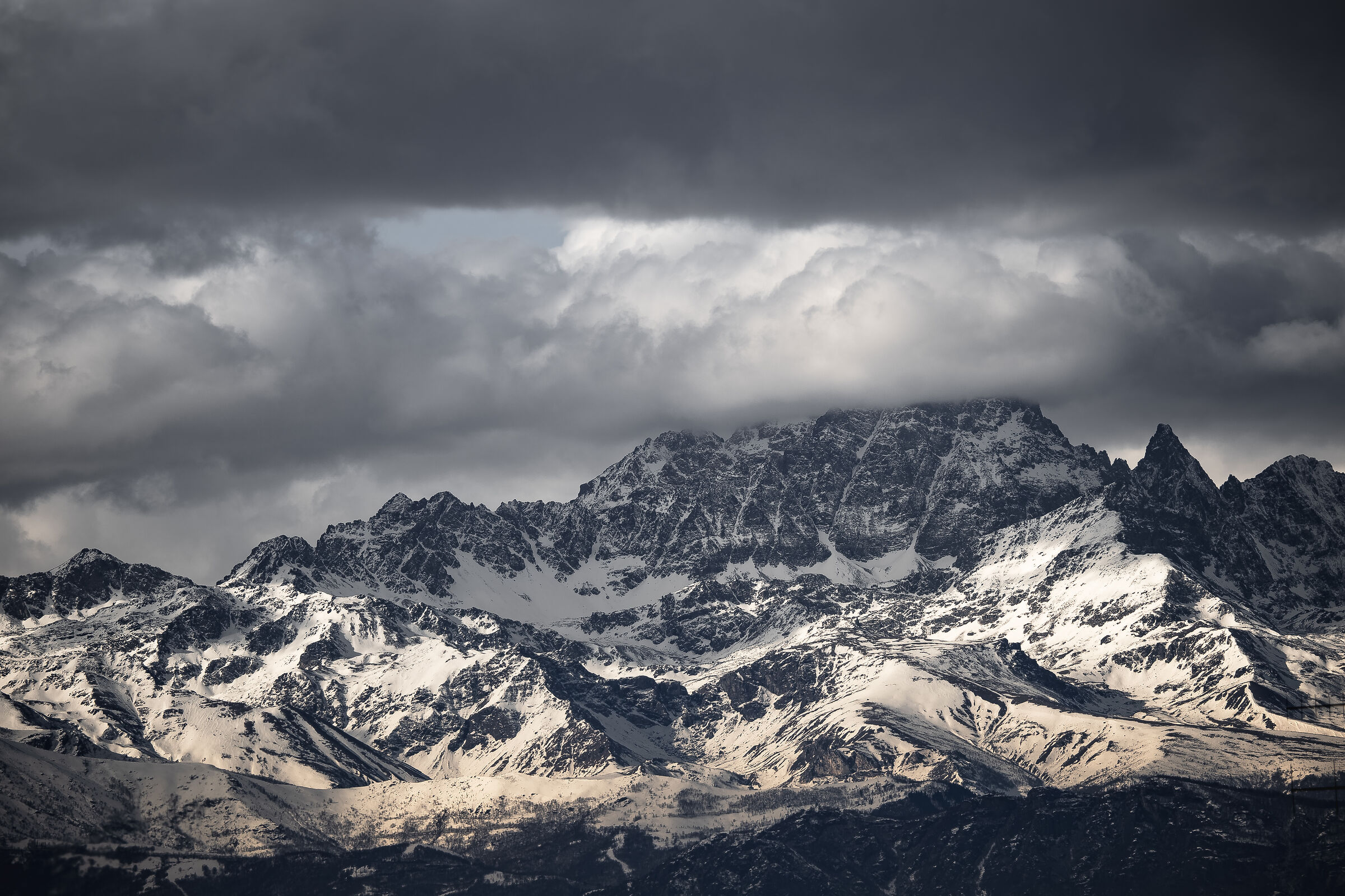 Between clouds and lightening
