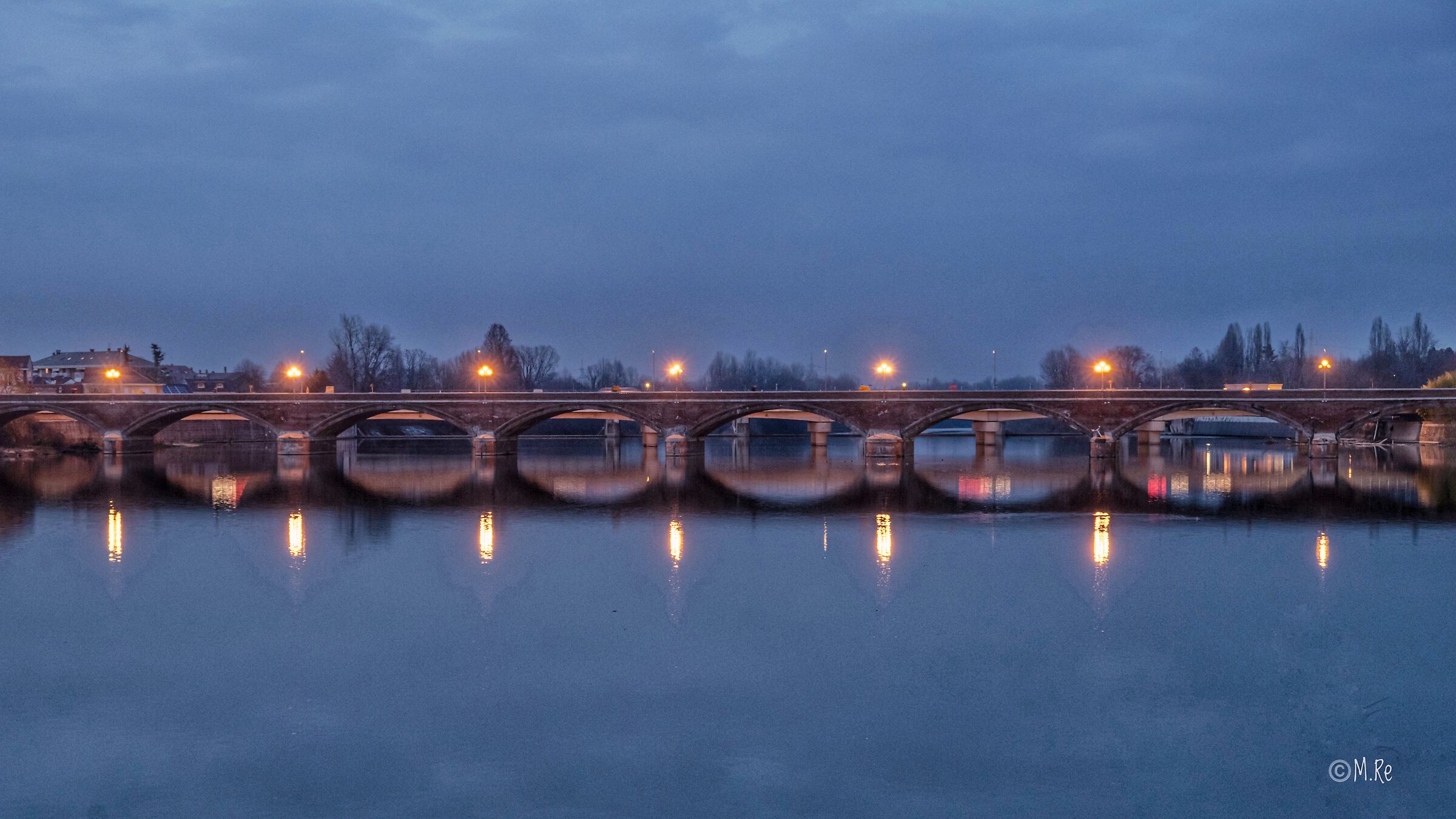 Il fiume Po a San Mauro Torinese