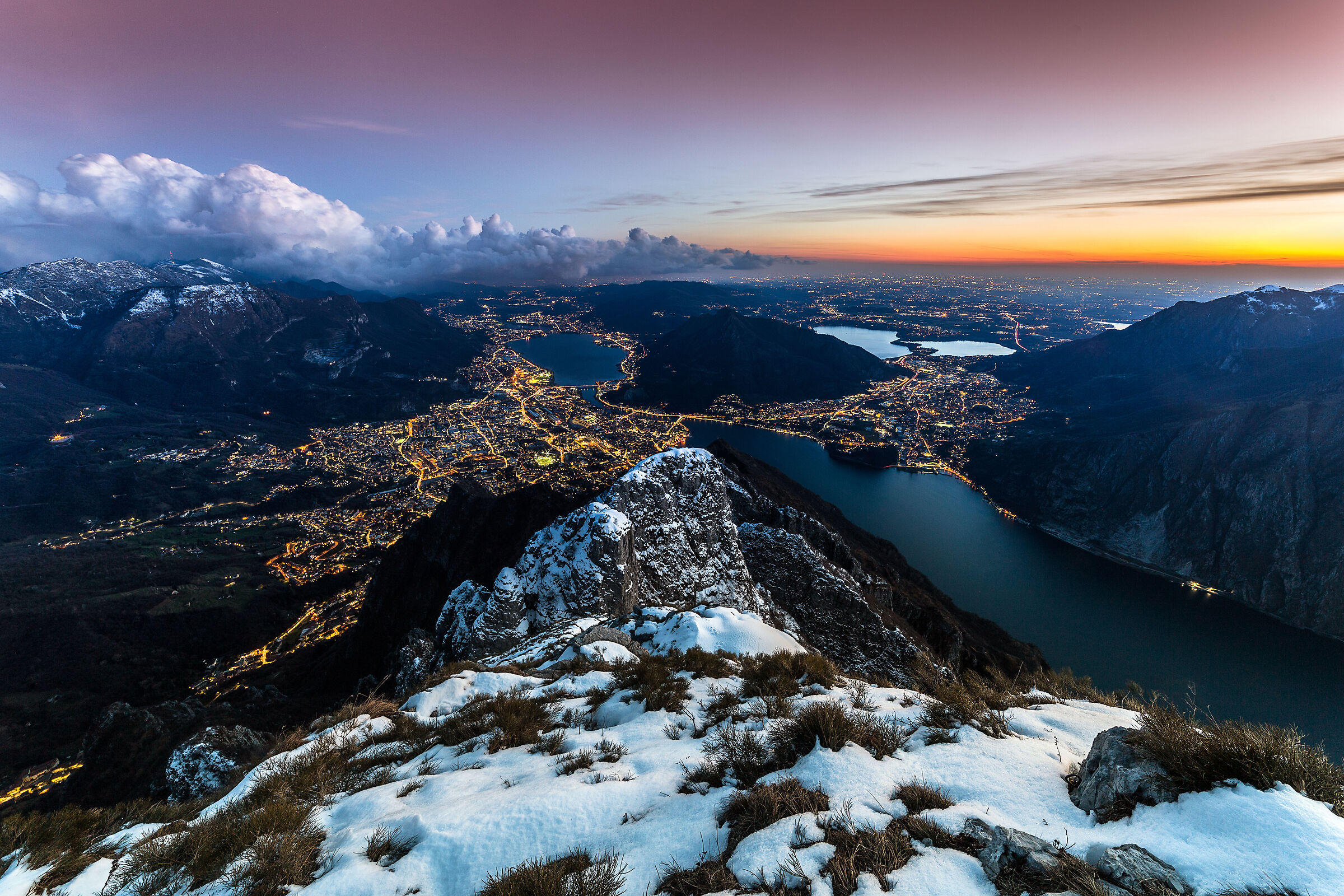 Vista su Lecco dal Coltignone