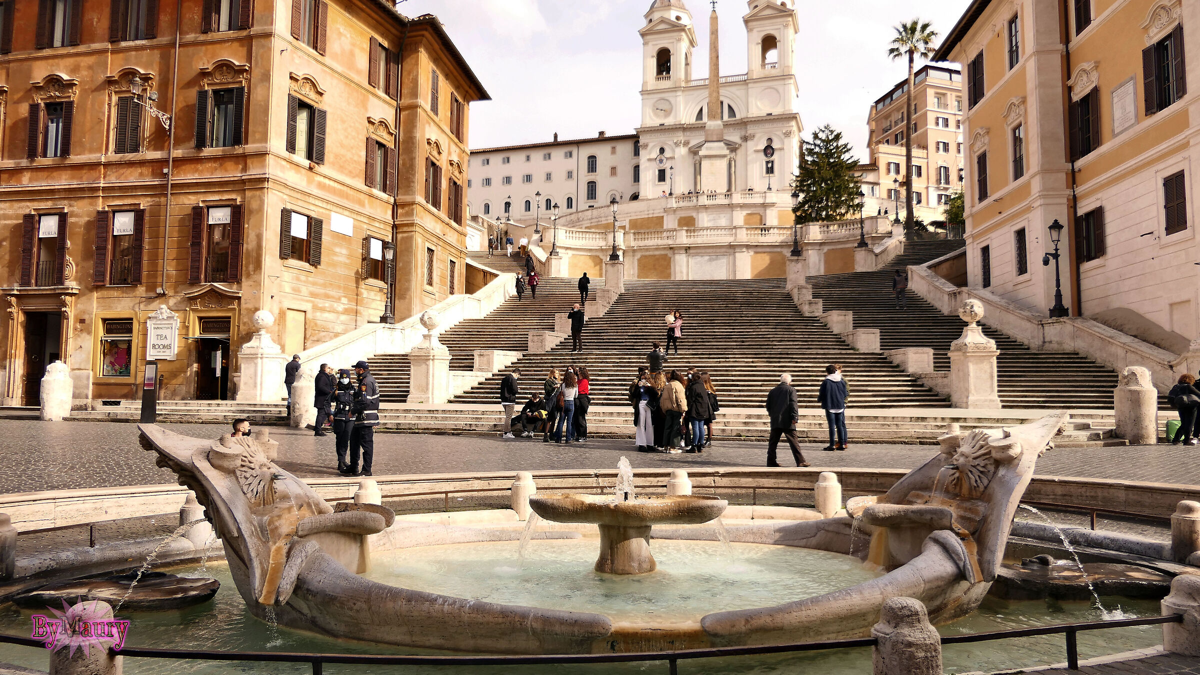 View of the Trinita' dei Monti & Barcaccia stairway