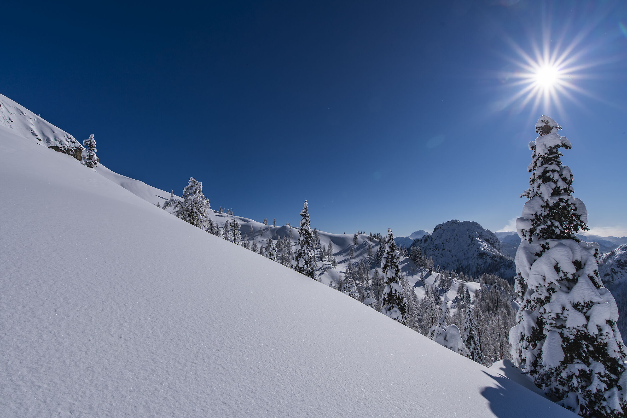 Sun and snow ( - 15 )