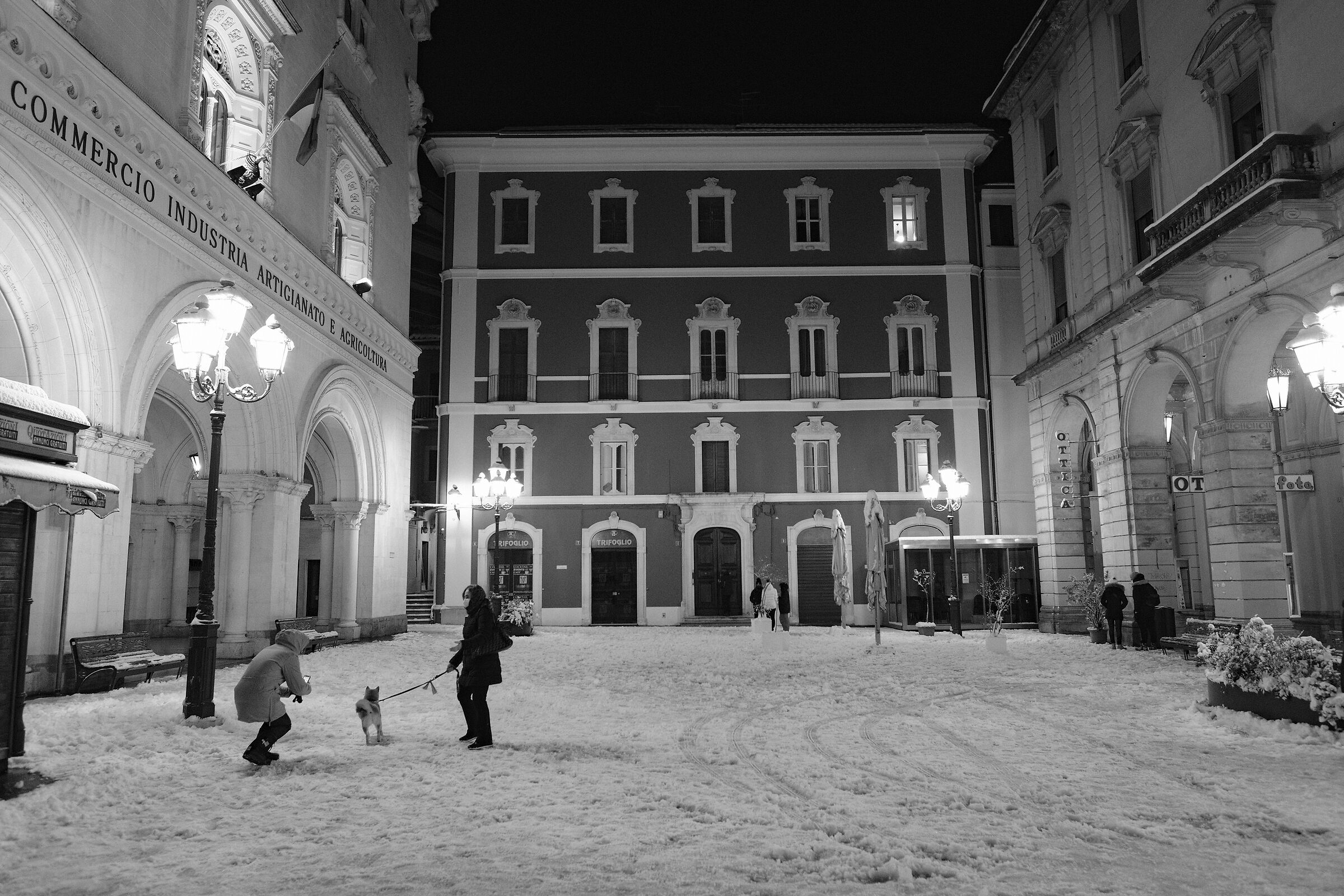 Giochi sulla neve a Chieti.