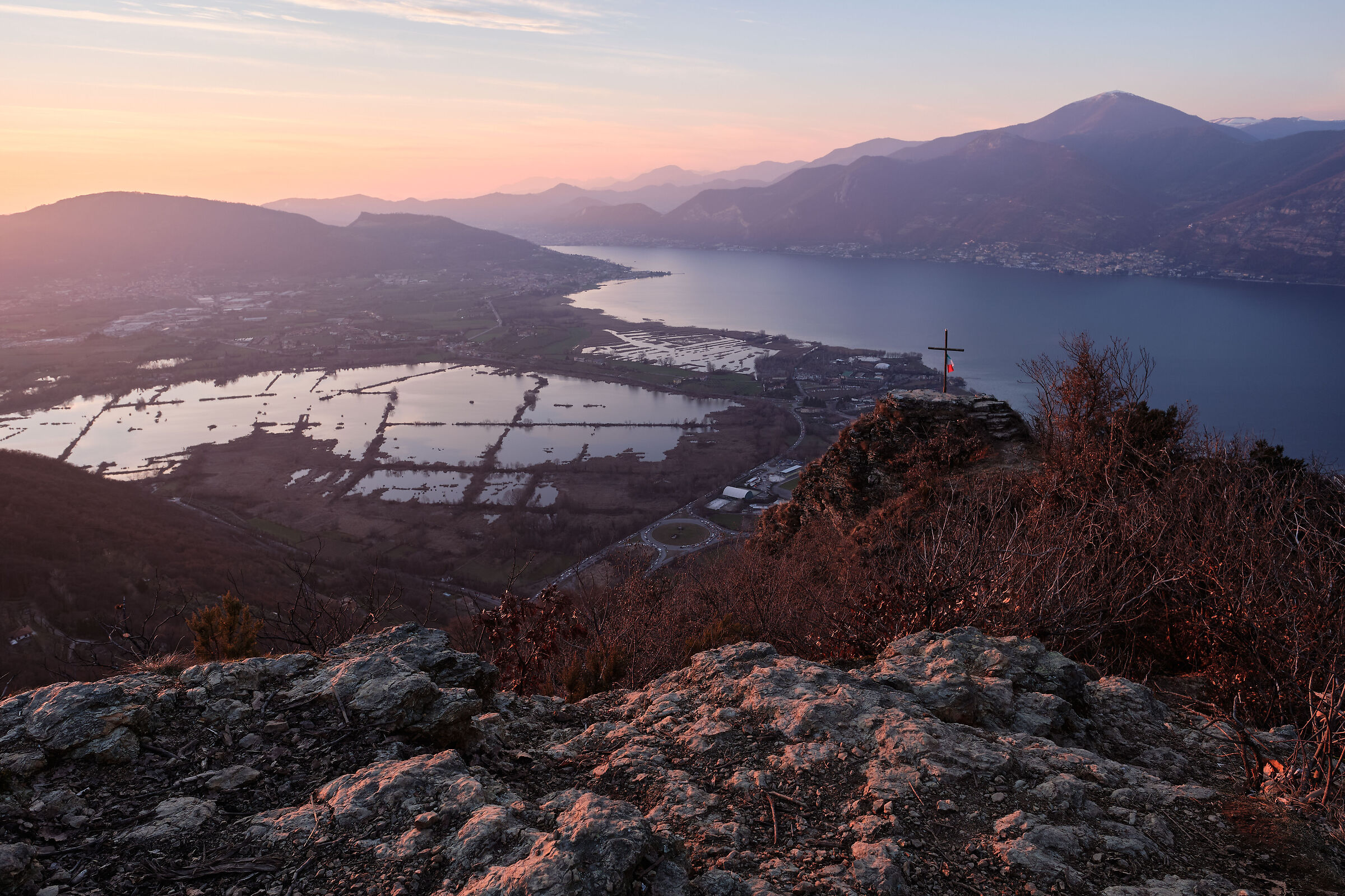 Tramonto sul Sebino dalla Balota del Coren