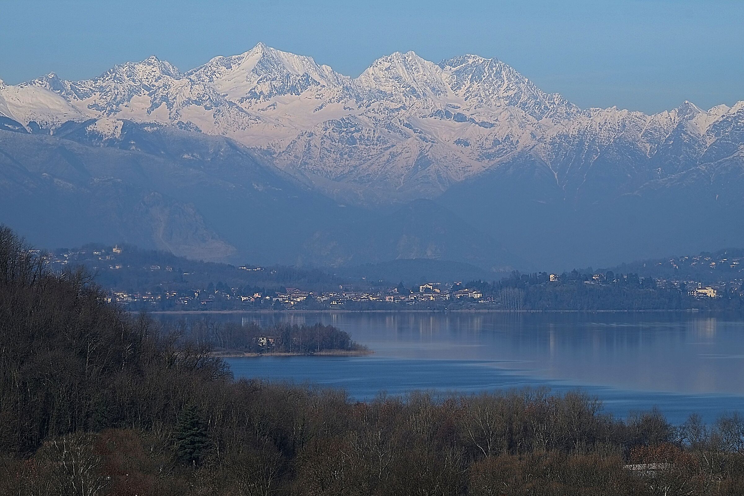 Monte Rosa and Lake Varese
