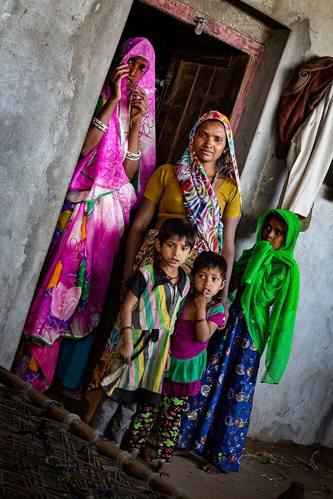 Distorted family portrait