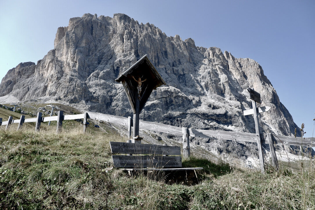 At the foot of sassolungo