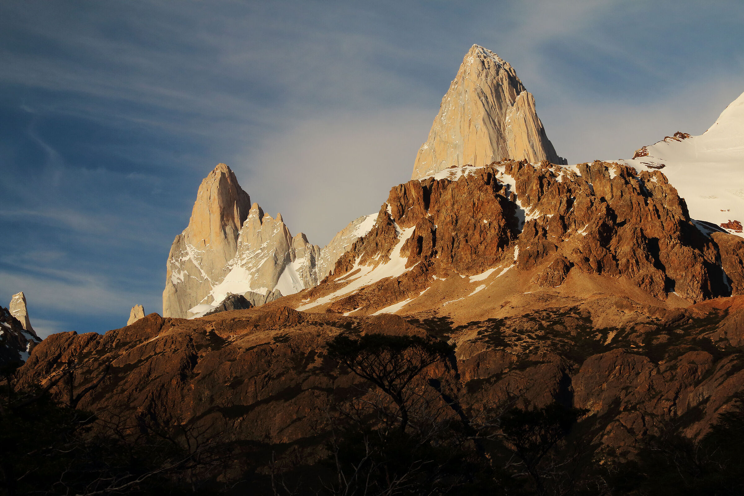 in mattinata salendo al Fitz-Roy