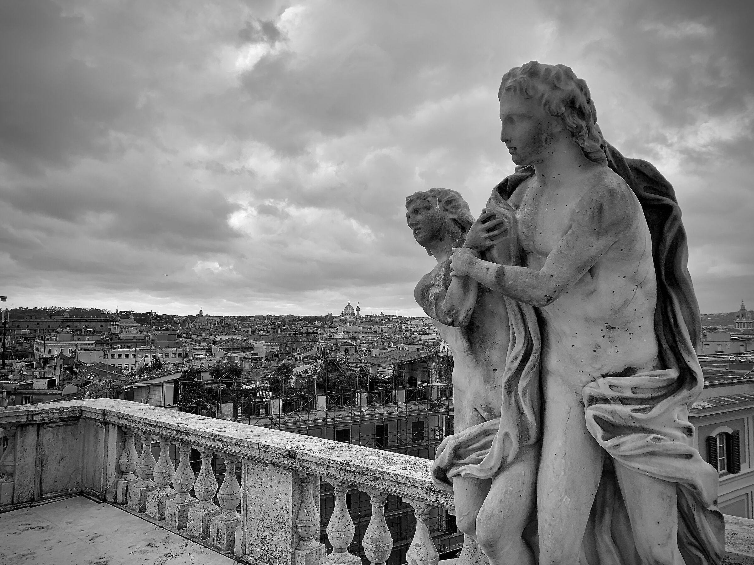 Veduta di Roma dai Giardini del Quirinale