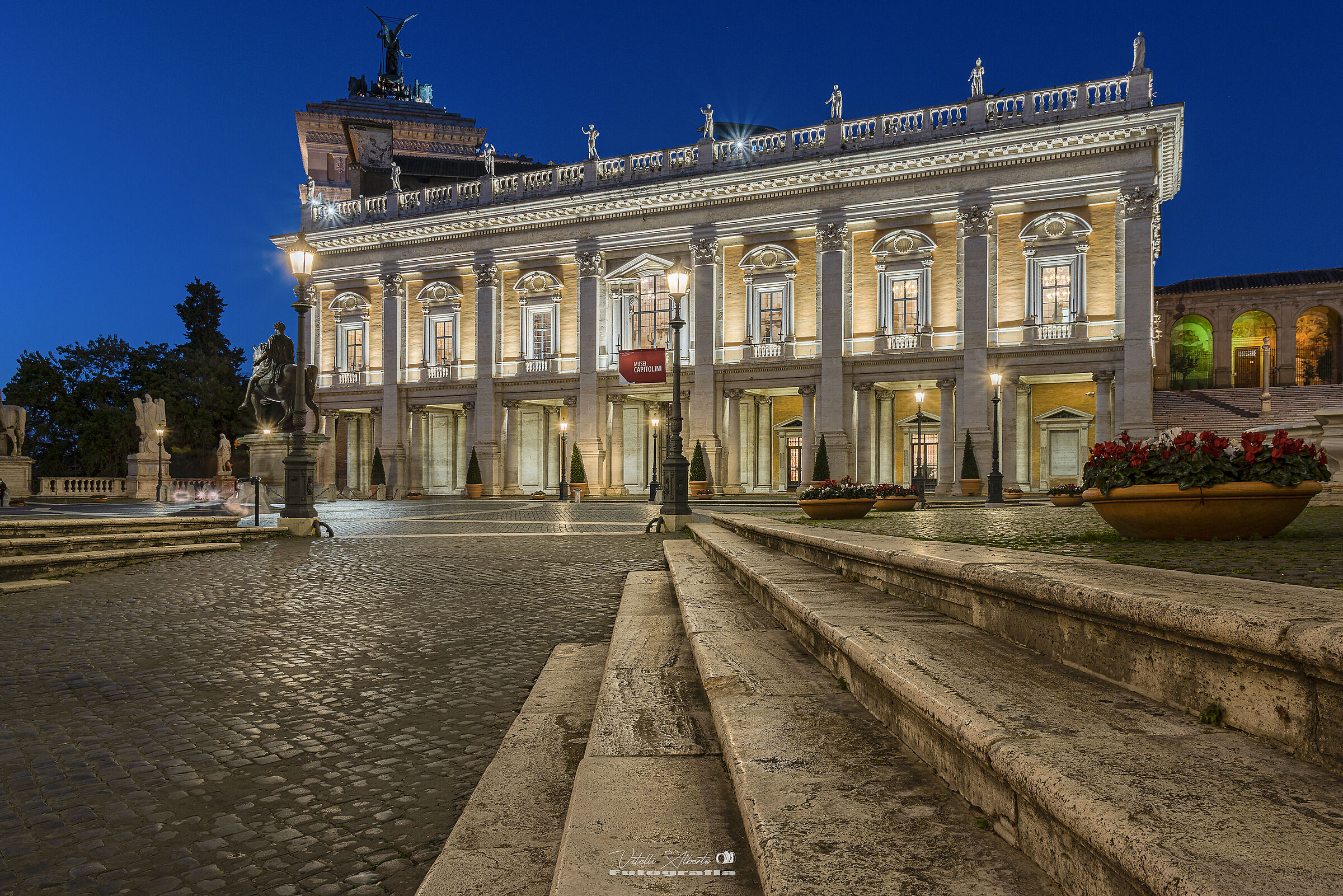 Blue hour su Piazza del Campidoglio