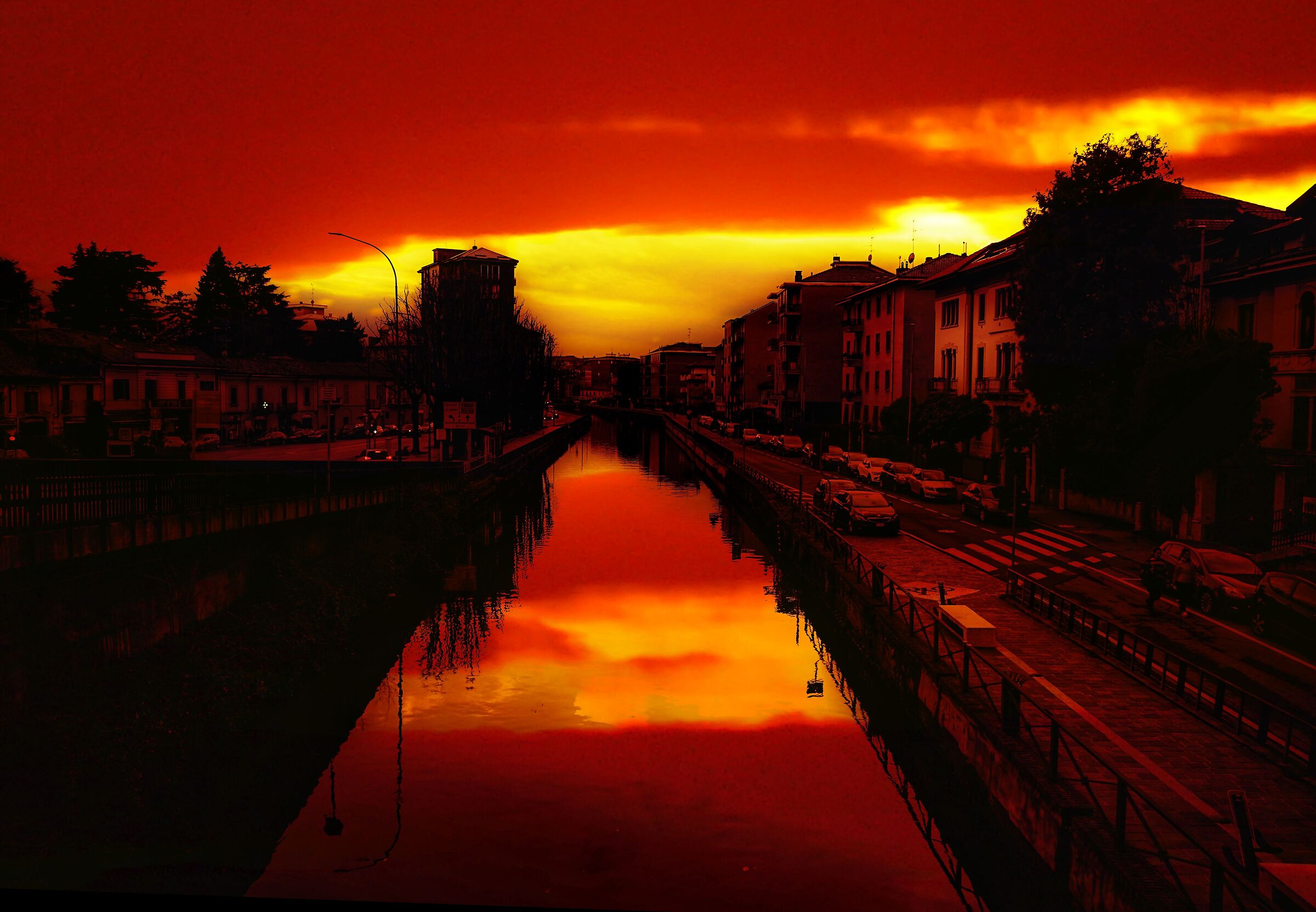 Tramonto sul Naviglio 15/02/2021