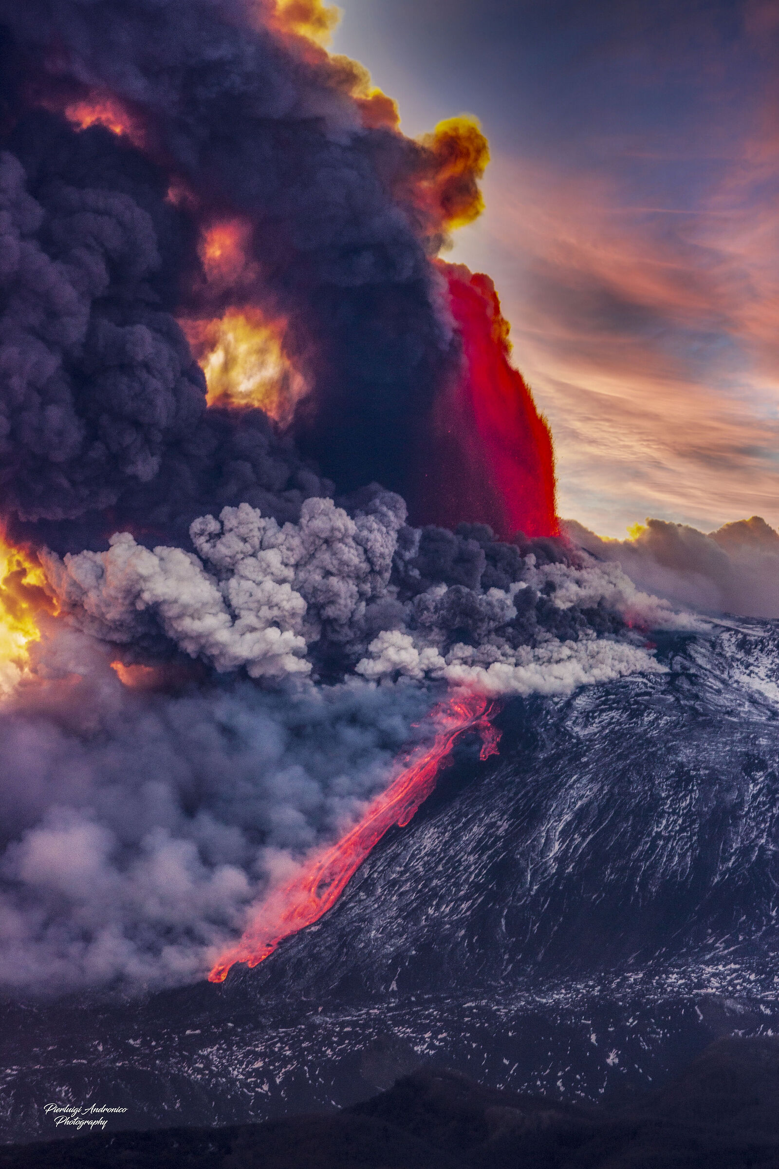 Vulcano Etna in Eruzione