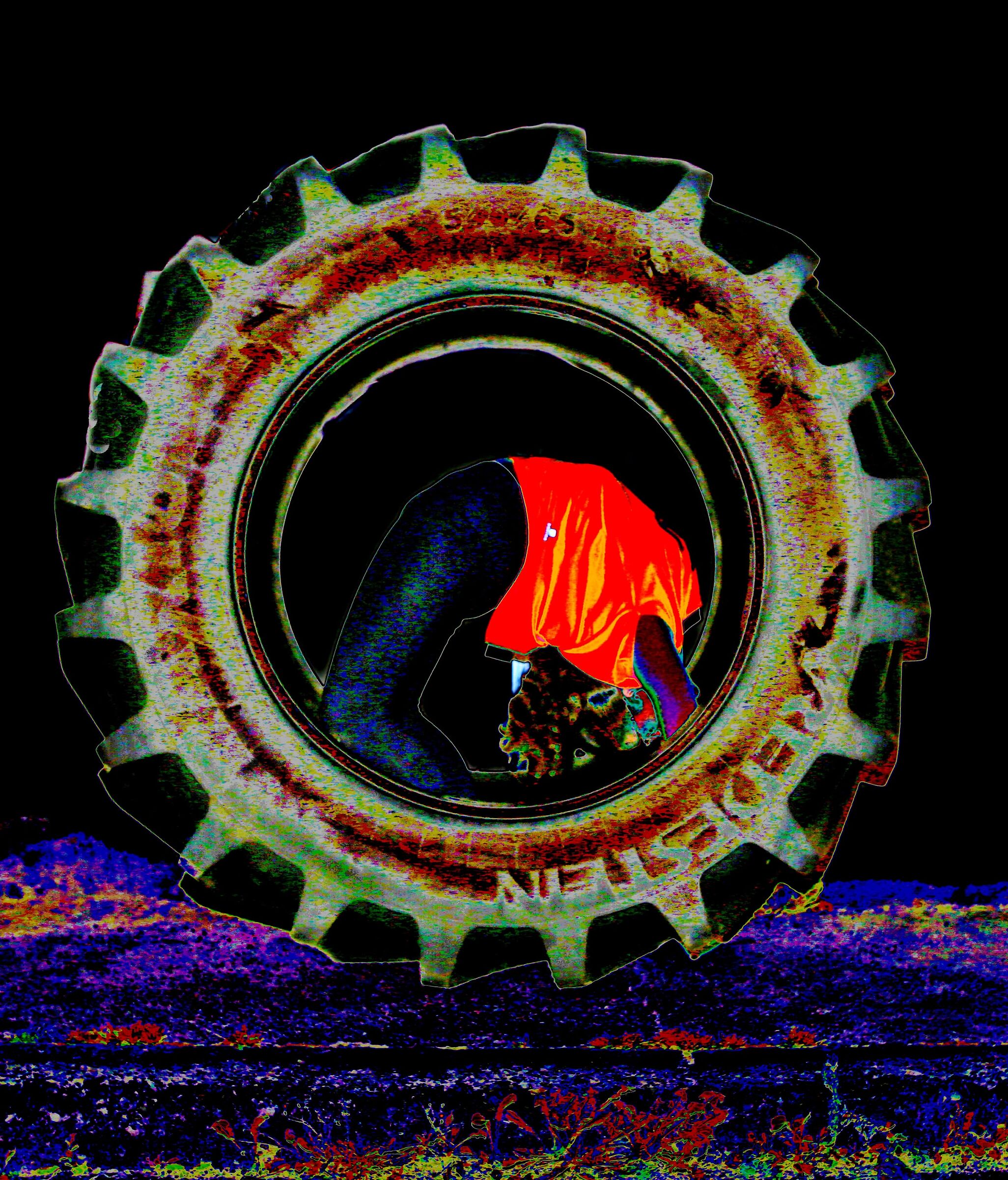 Libera interpretazione di un pneumatico