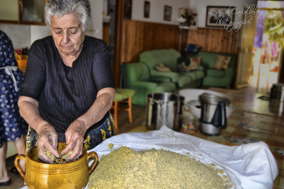 My grandmother and her Cus Cus Siciliano