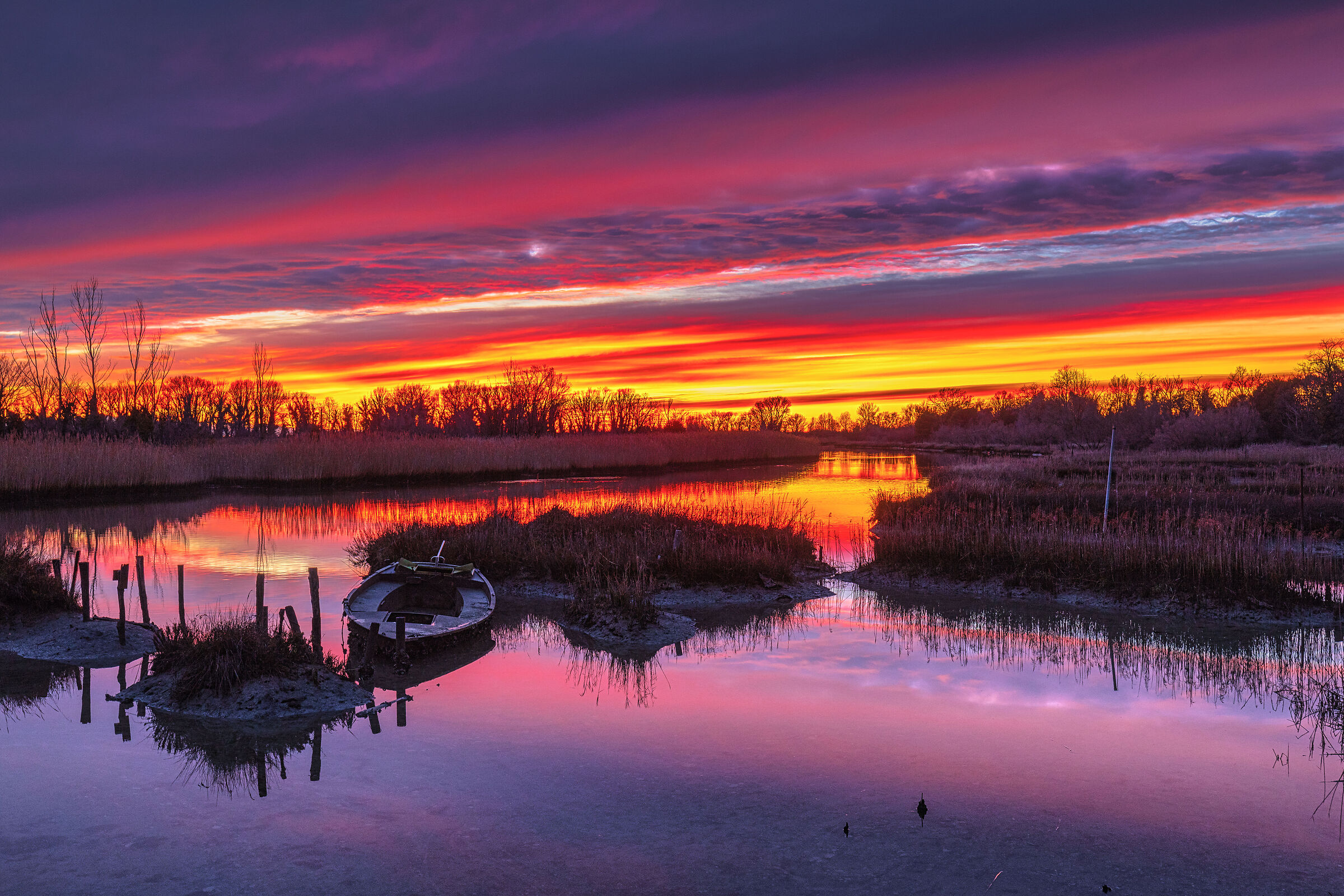 Sunset over what's left