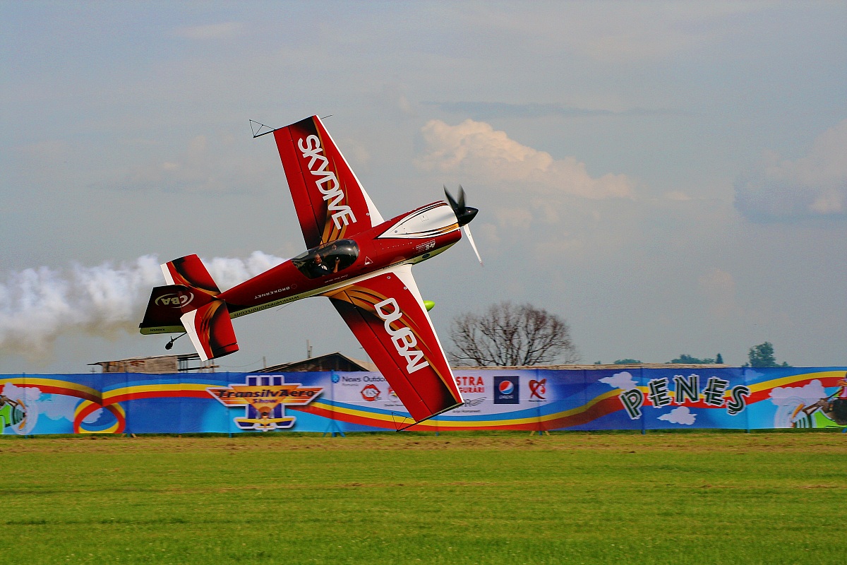 Veres Zoltan flying low to the ground