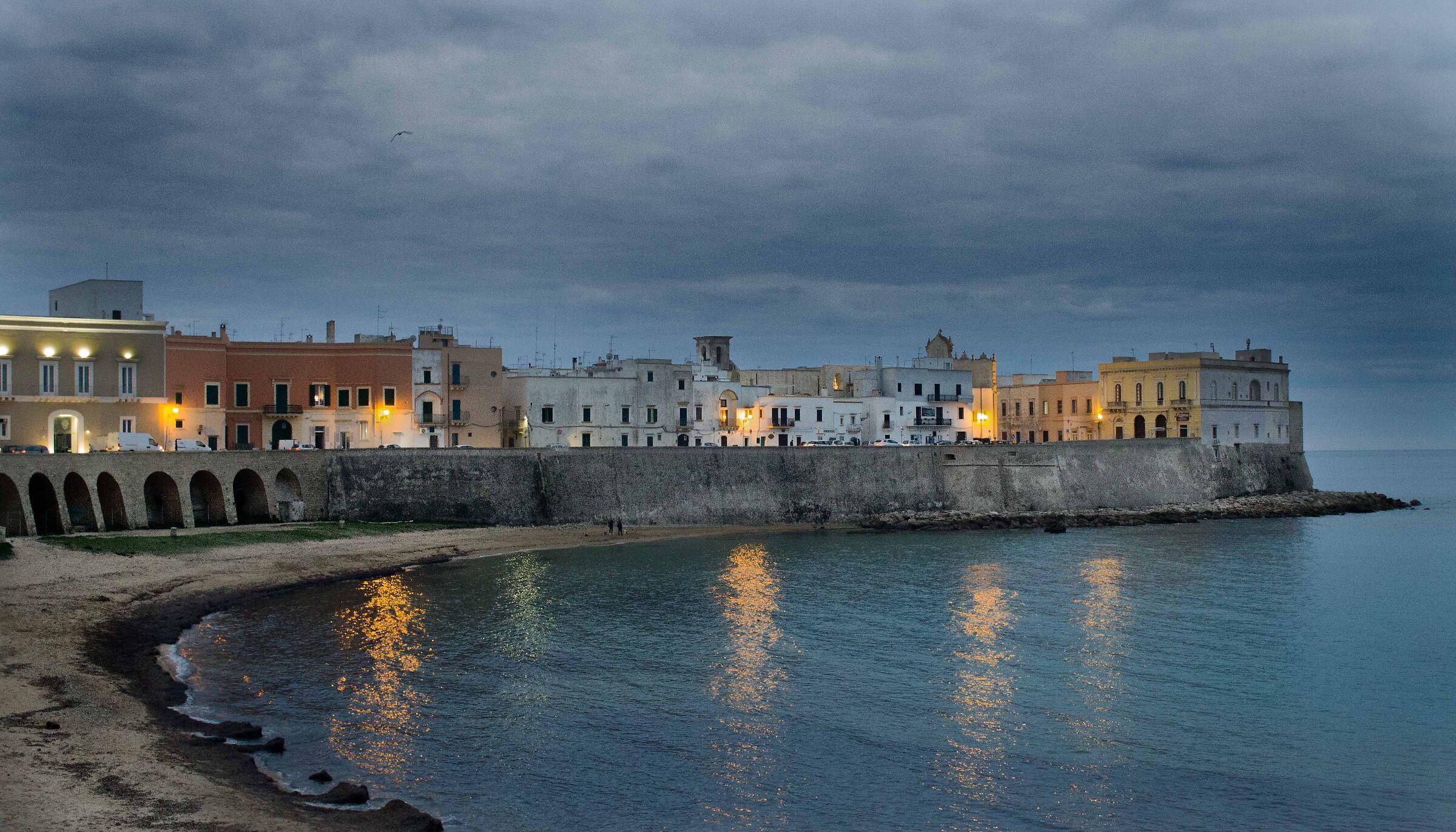 Scende la sera invernale su Gallipoli