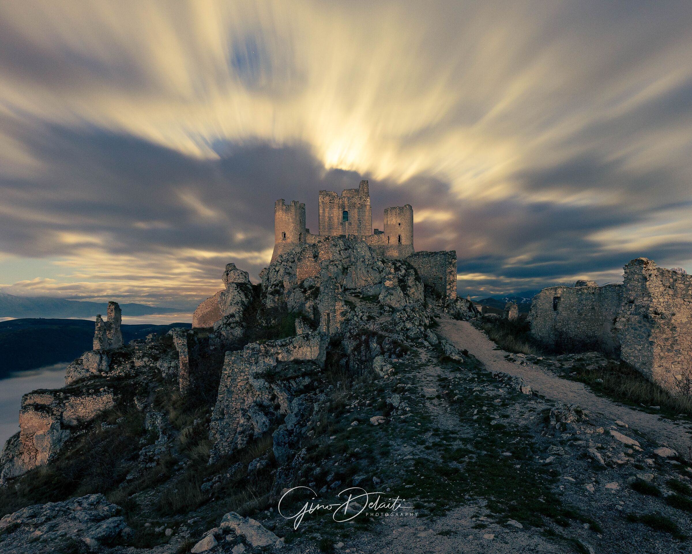Moon behind the Rock