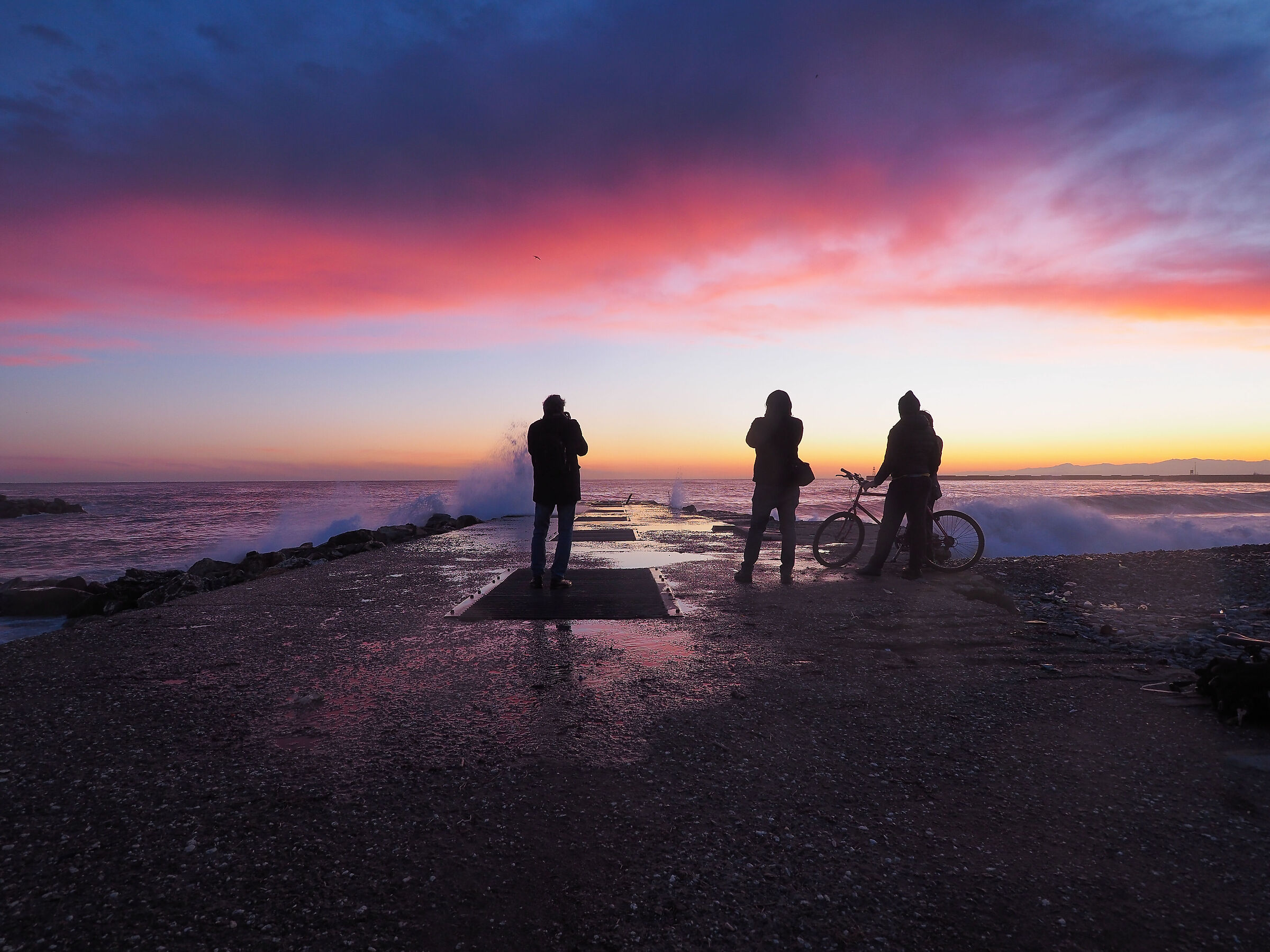 Looking at the waves.