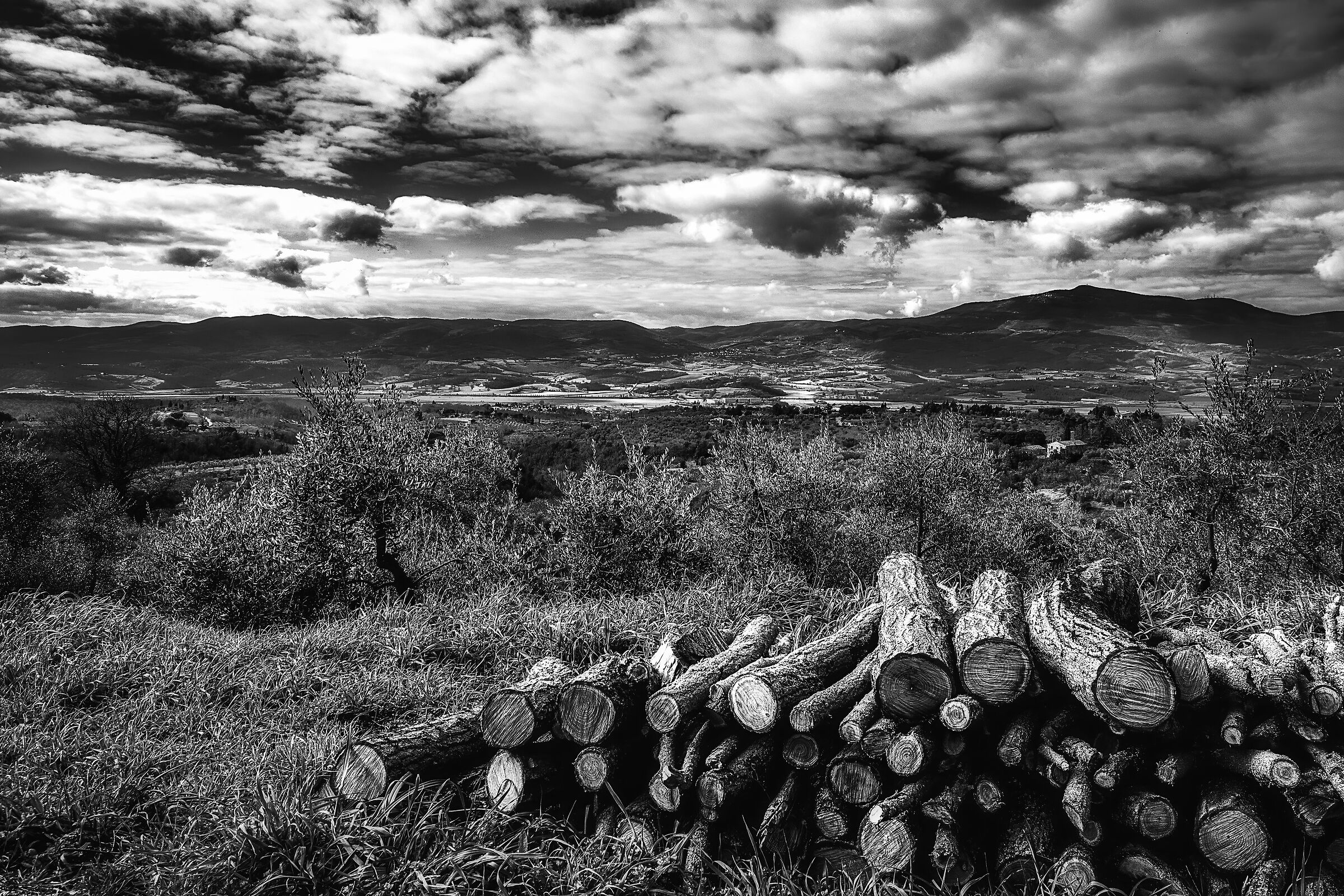 citta' della pieve paesaggio verso monte cetona